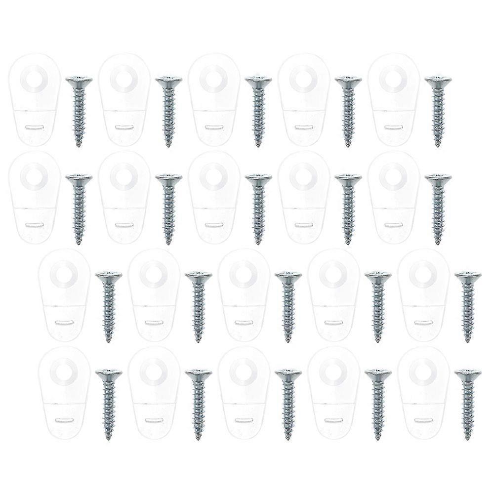 Heavy Duty Mirror Hanging Kit 100pcs Sturdy Glass Clips for Cabinet Doors Reliable Mirror Holders Resistant Screws Included