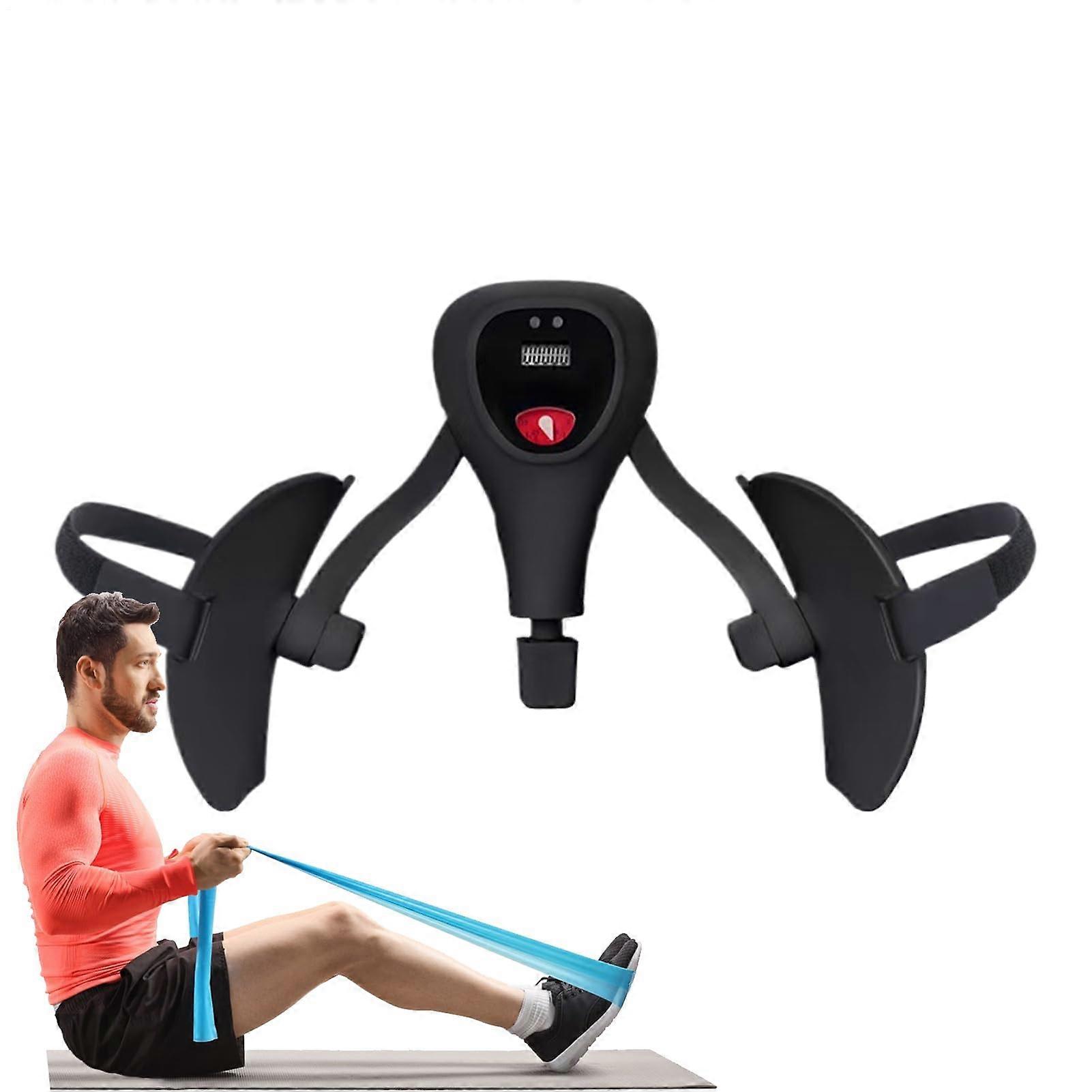 Hüft- und Becken-Trainer mit Einstellbarem Muskelstärker für Innere Oberschenkel | Fitness Accessoire mit Digitalem Display in Schwarz
