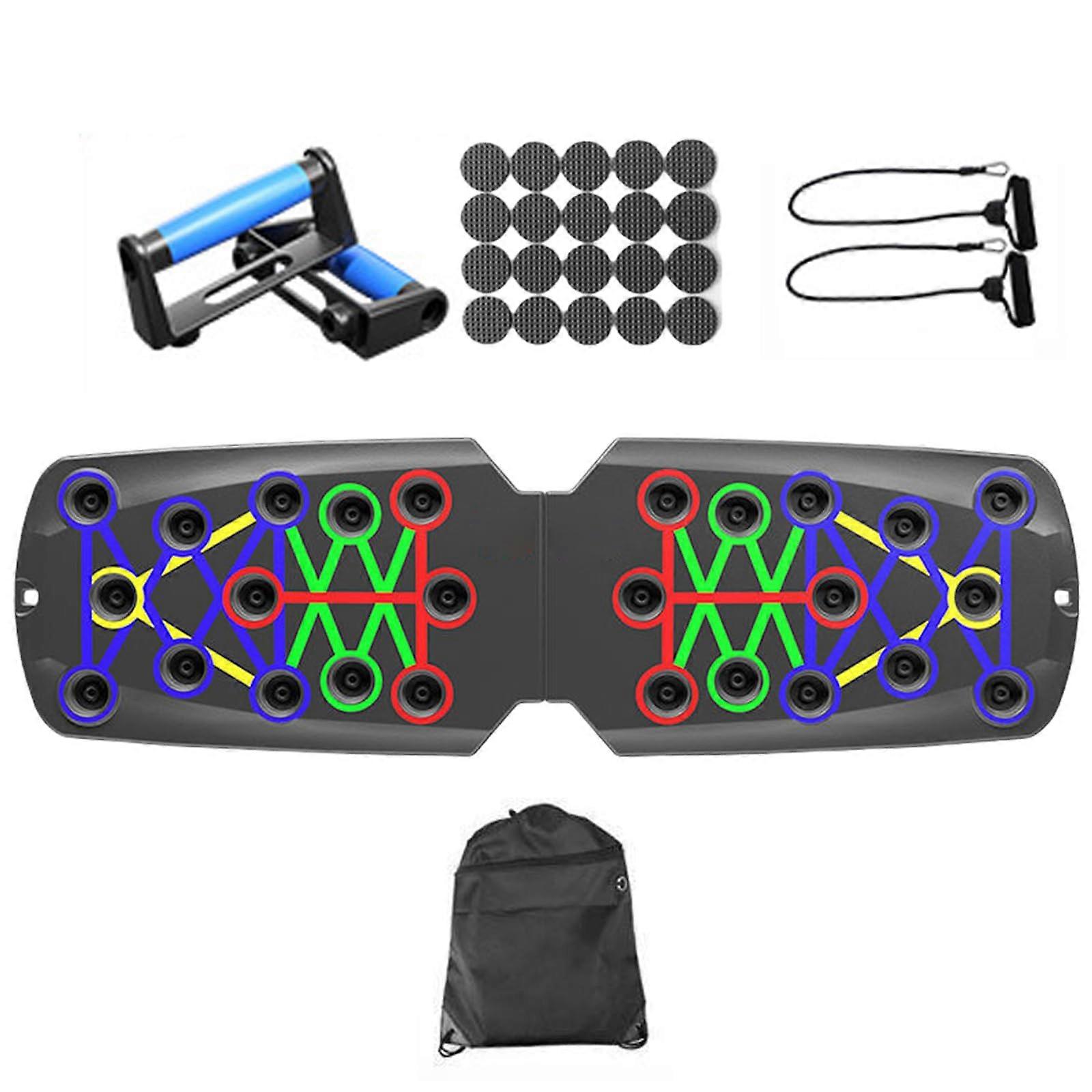 Multifunctional pushup boards Pushup board Equipment Pushup stand Pushup boards Exercise board With resistance band