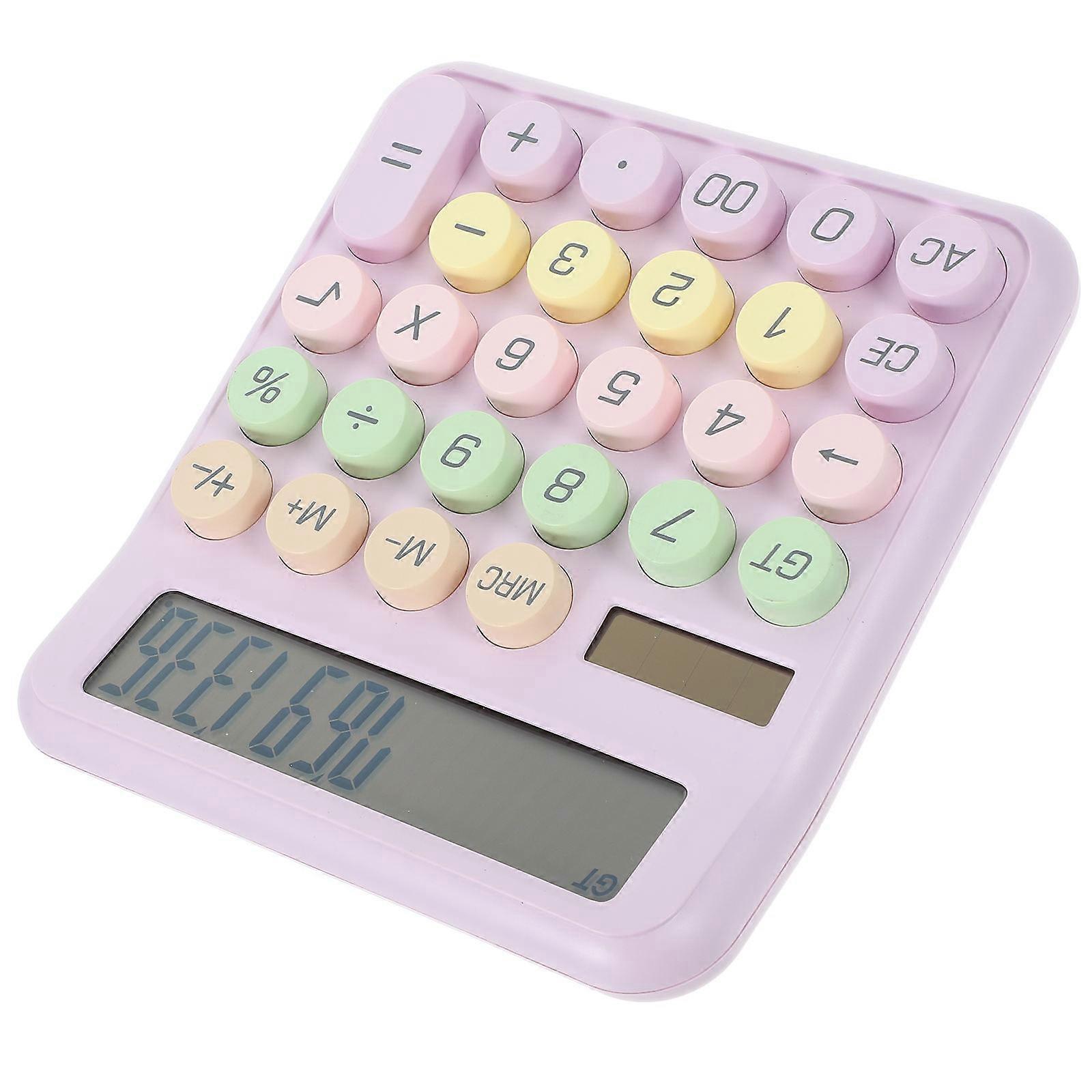 Aesthetic Calculator Small Desk Calculator Battery Powered Function Office Use 1Pcs
