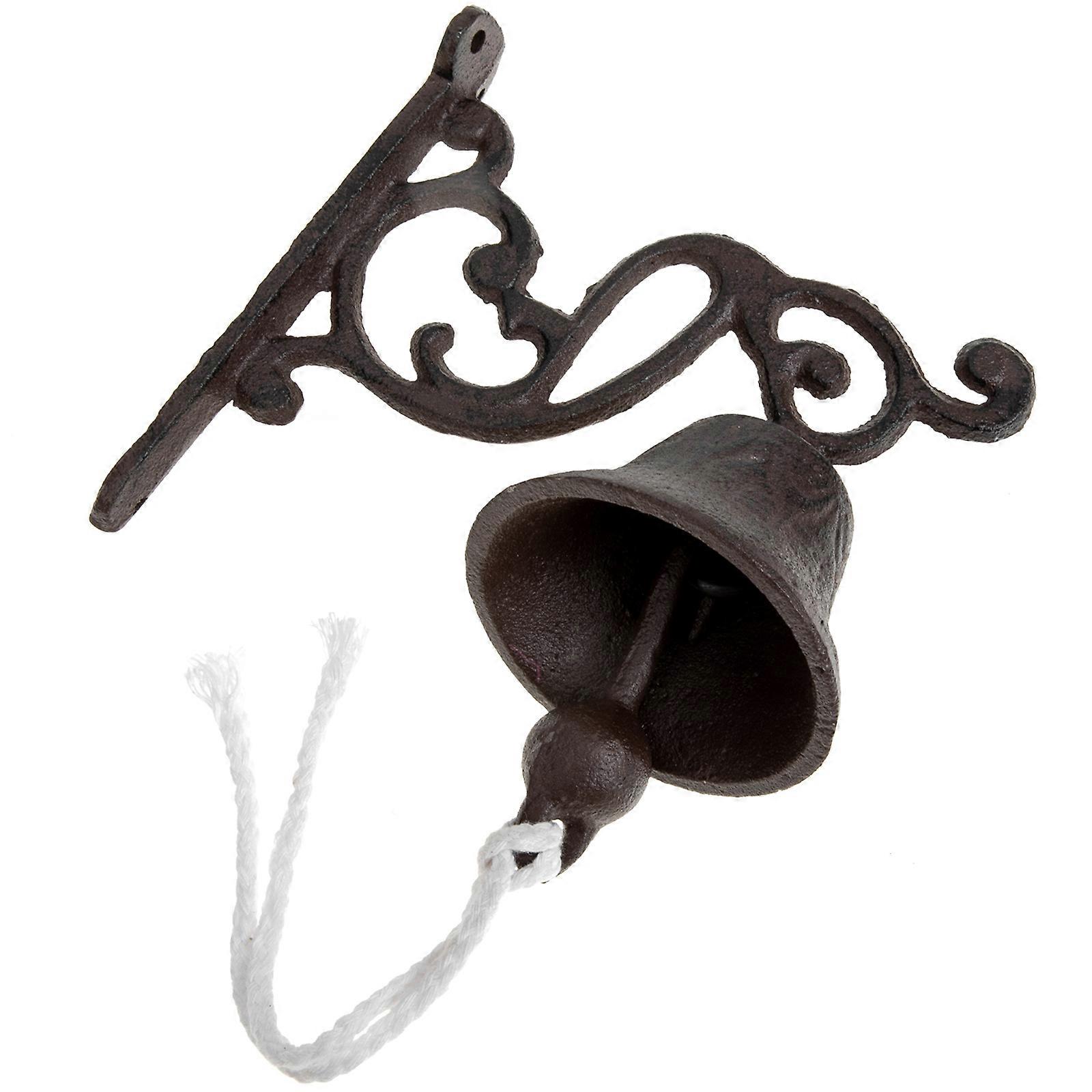 Hanging Bell Iron Wall Mounted Bell Rustic Style For Home Decoration 1Pack