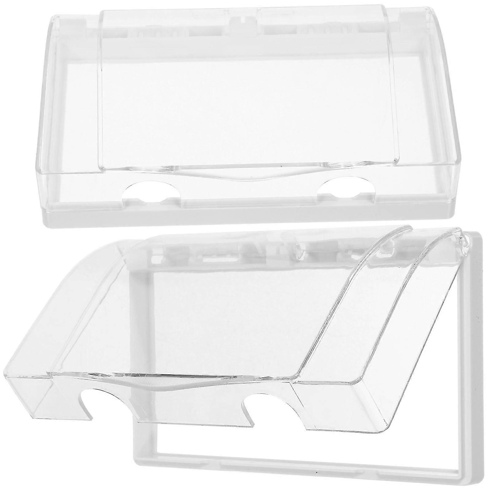 2pcs Adhesive Socket Waterproof Covers Bathroom Outlet Cover Wall Protector