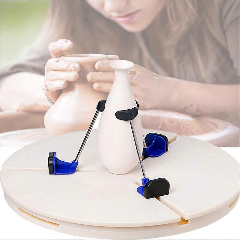 Portable Pottery Machine, Rotary Table Clamp for Pottery Trimming, Ceramic Cutting Tools