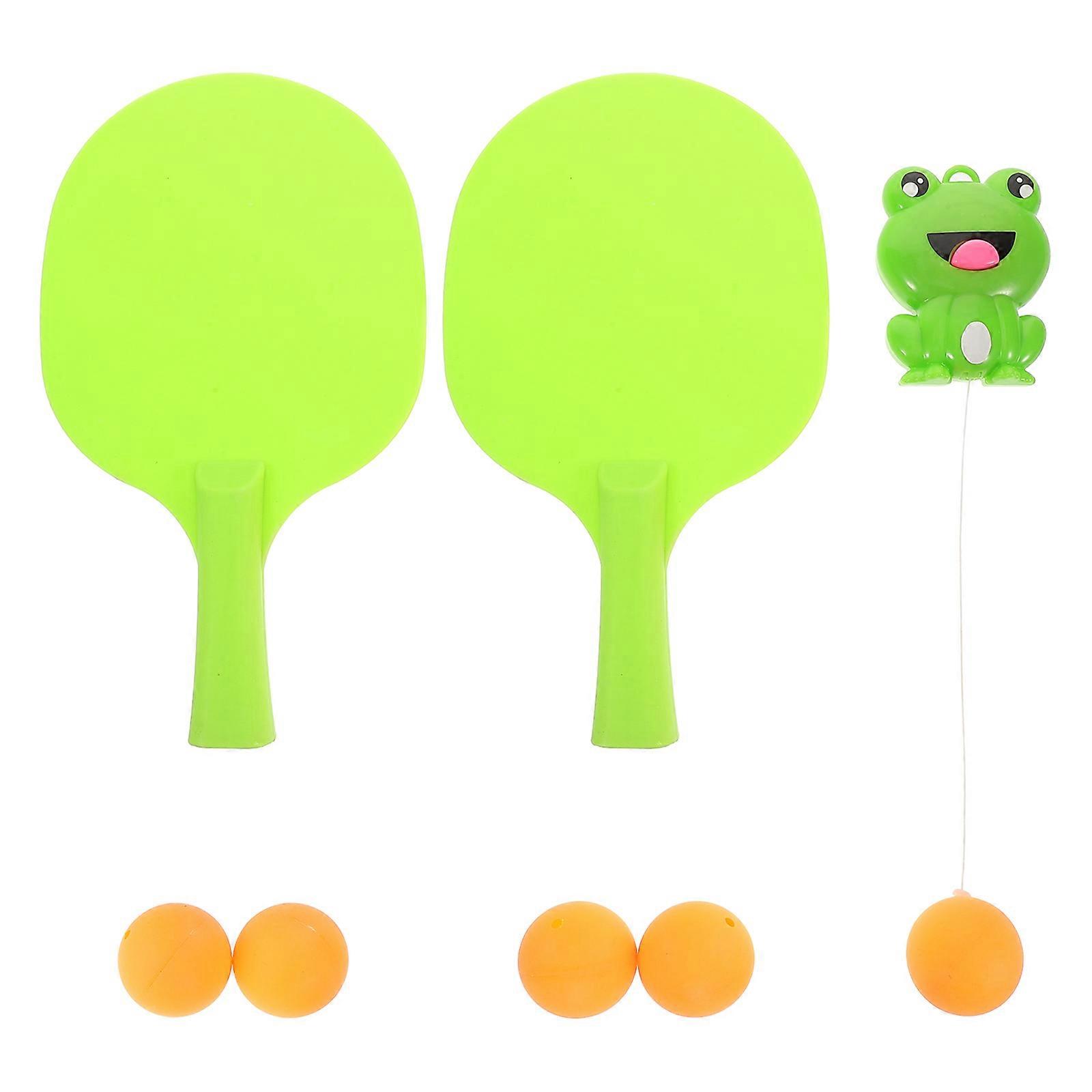 Hanging Table Tennis Trainer Set with Interactive Indoor Paddle Ball Game for Vision and Coordination Development – Portable Practice Set for Parents