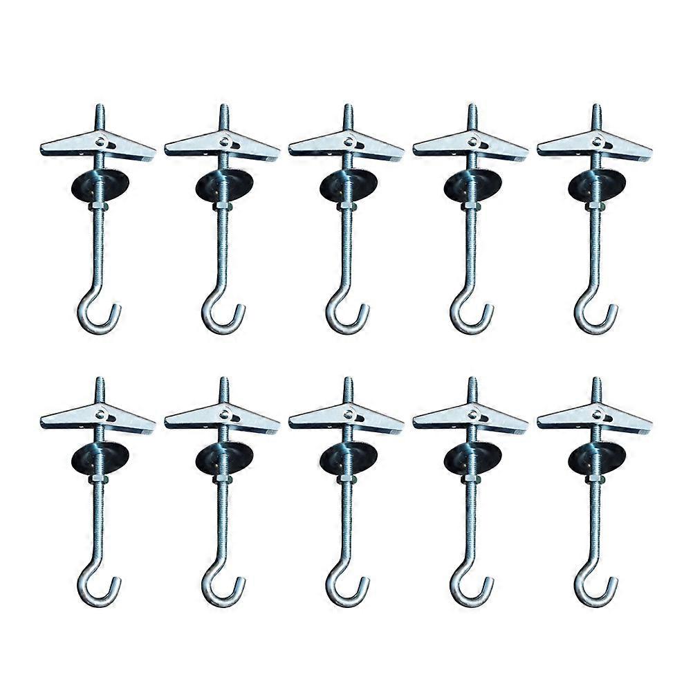 Ceiling Spring Toggle Hook Plasterboard Ceiling Wall Spring Toggle Hook Carbon Steel 10Pcs
