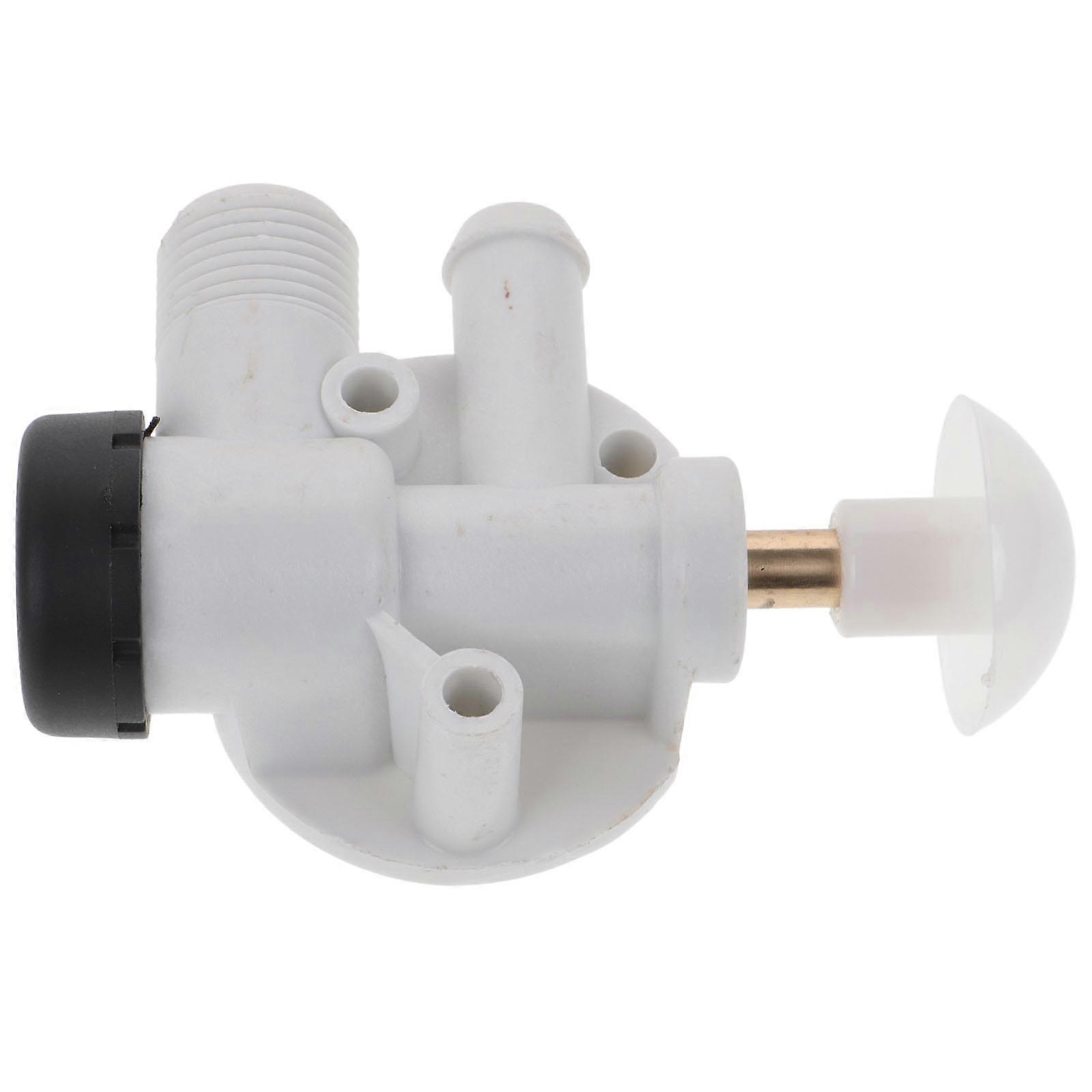 Toilet Water Valve Rv Toilet Part Sturdy Construction For Campers White 1Set