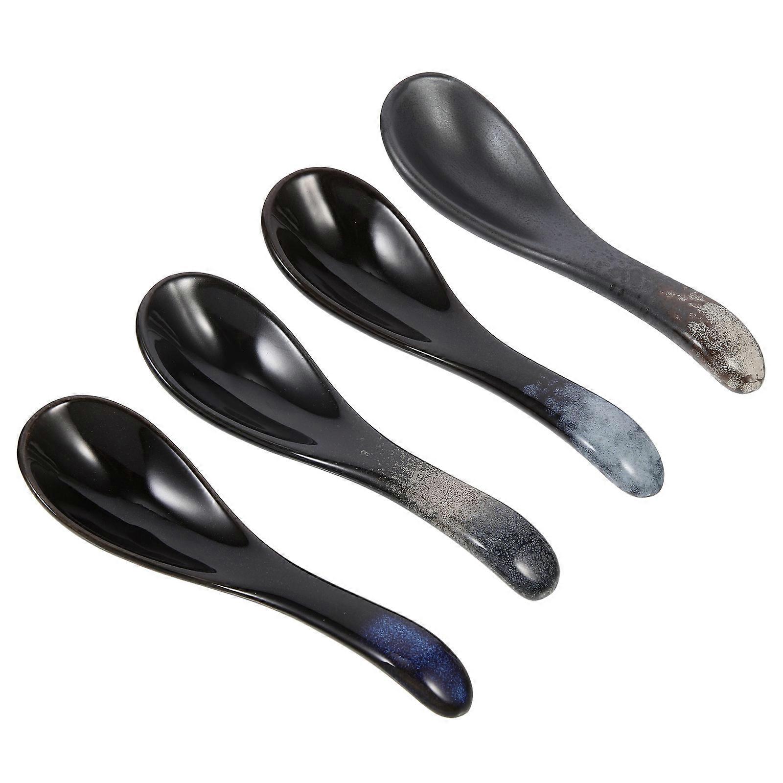 Cooking Spoons Ceramic Spoon Home Use Assorted Color 4Pcs