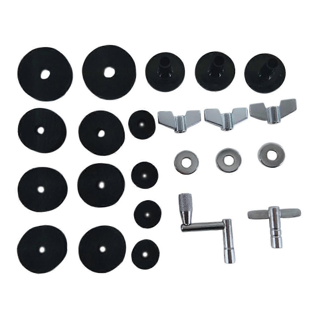 Schlagzeug Filz Pad Set For Drum Kits - 12 Inch Soft Felt Pads, Durable Material, Compatible With All Drum Sets