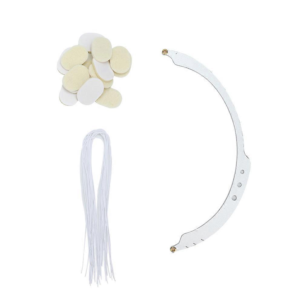 Microblading Line Marker Ruler Eyebrow Tattoo Measuring Tool With 10pcs Thread Lines (Silver)