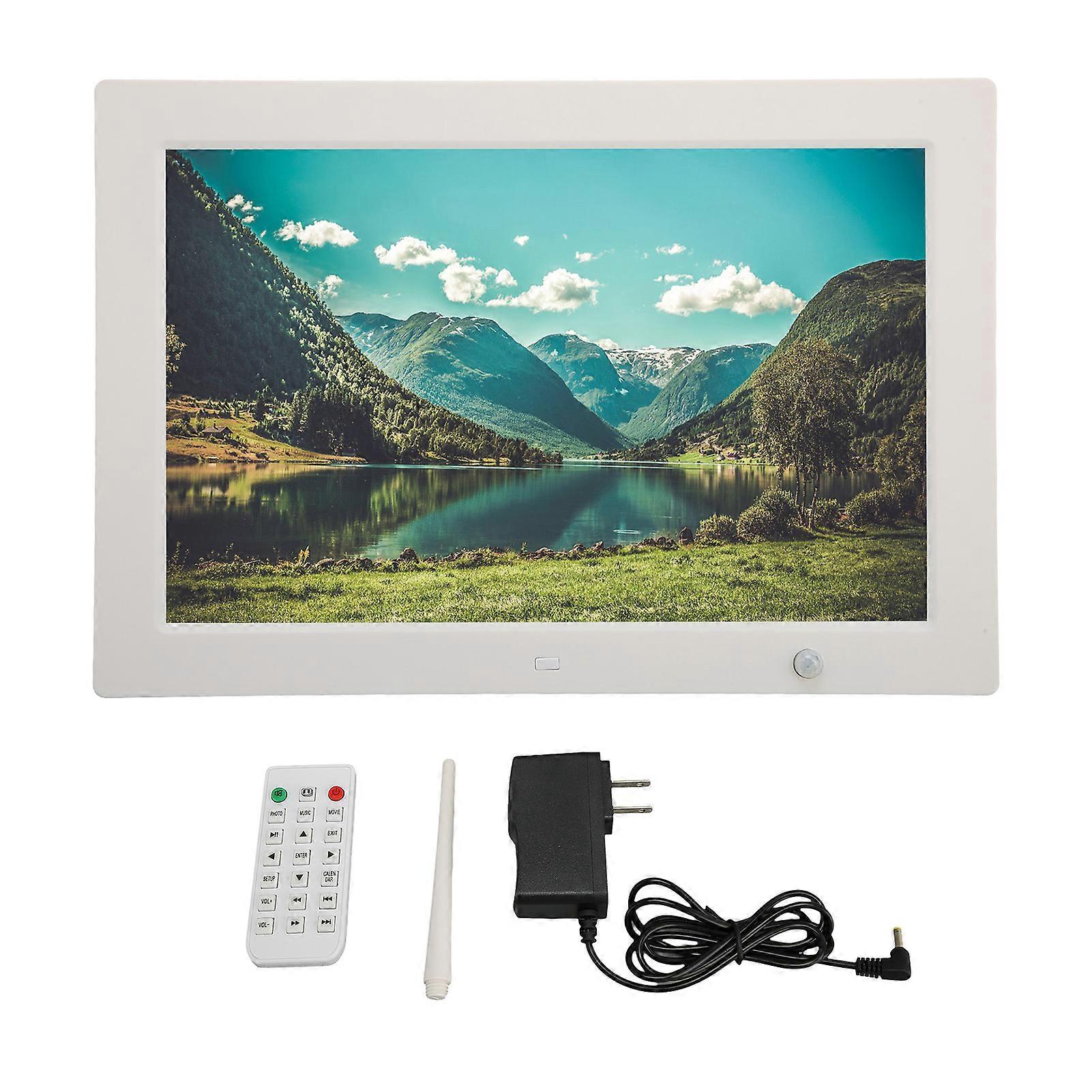 12.1" HD Digital Photo Frame with Motion Sensor, Remote Control, and Music Playback