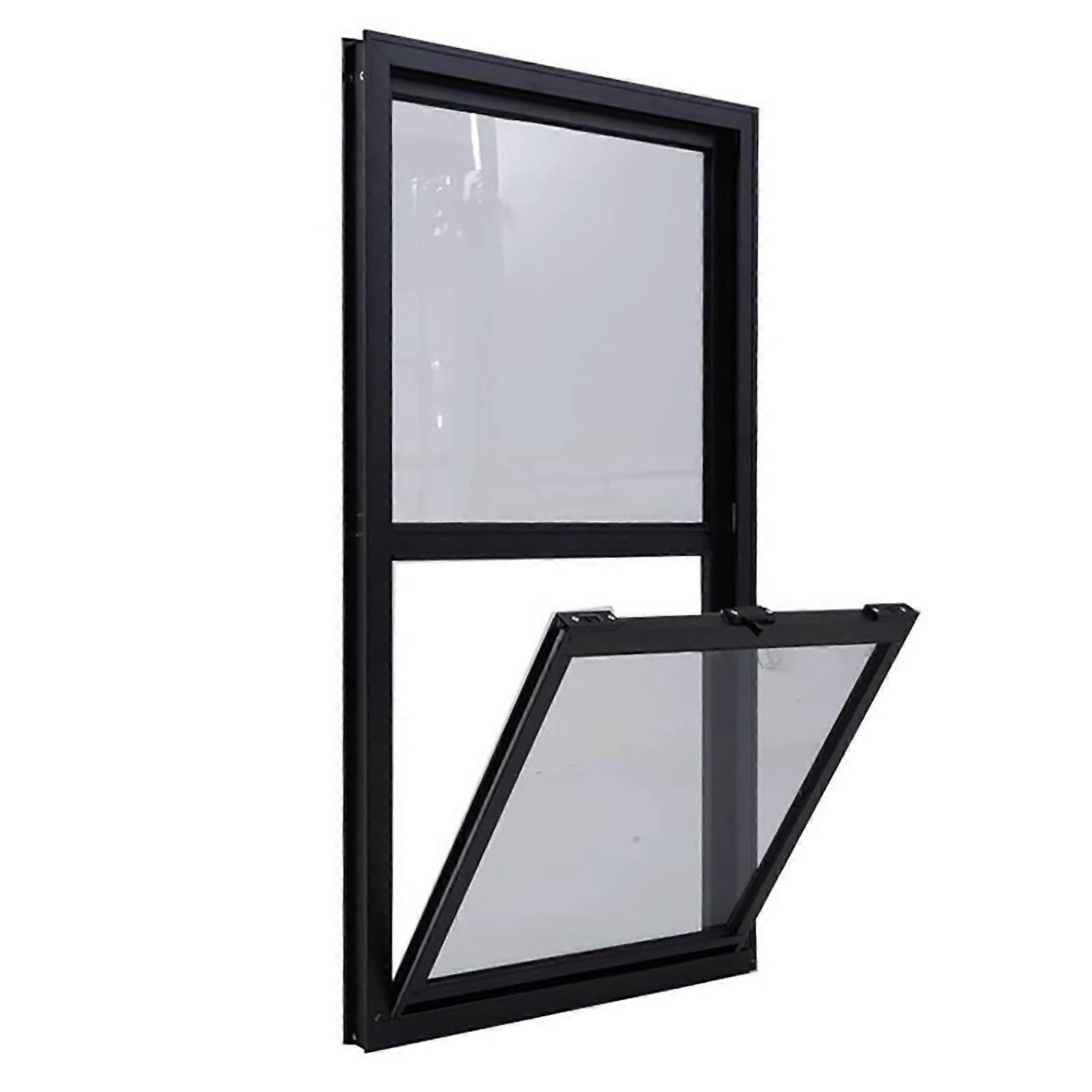 Window, basement window, sliding window – transparent ventilation replacement windows made of aluminum – WxH 49x12in/123x30cm.