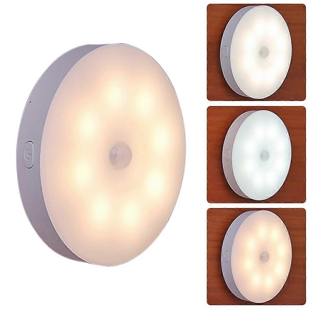 Smart Motion Sensor LED Night Light with 3 Color Modes for Bedroom