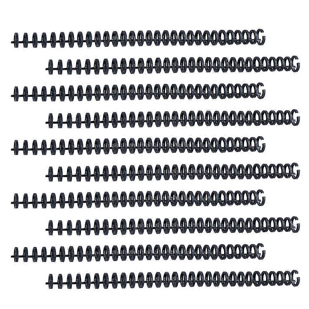 Plastic Binding Coils for Notebook and HandFriendly Black Color 10pcs Set