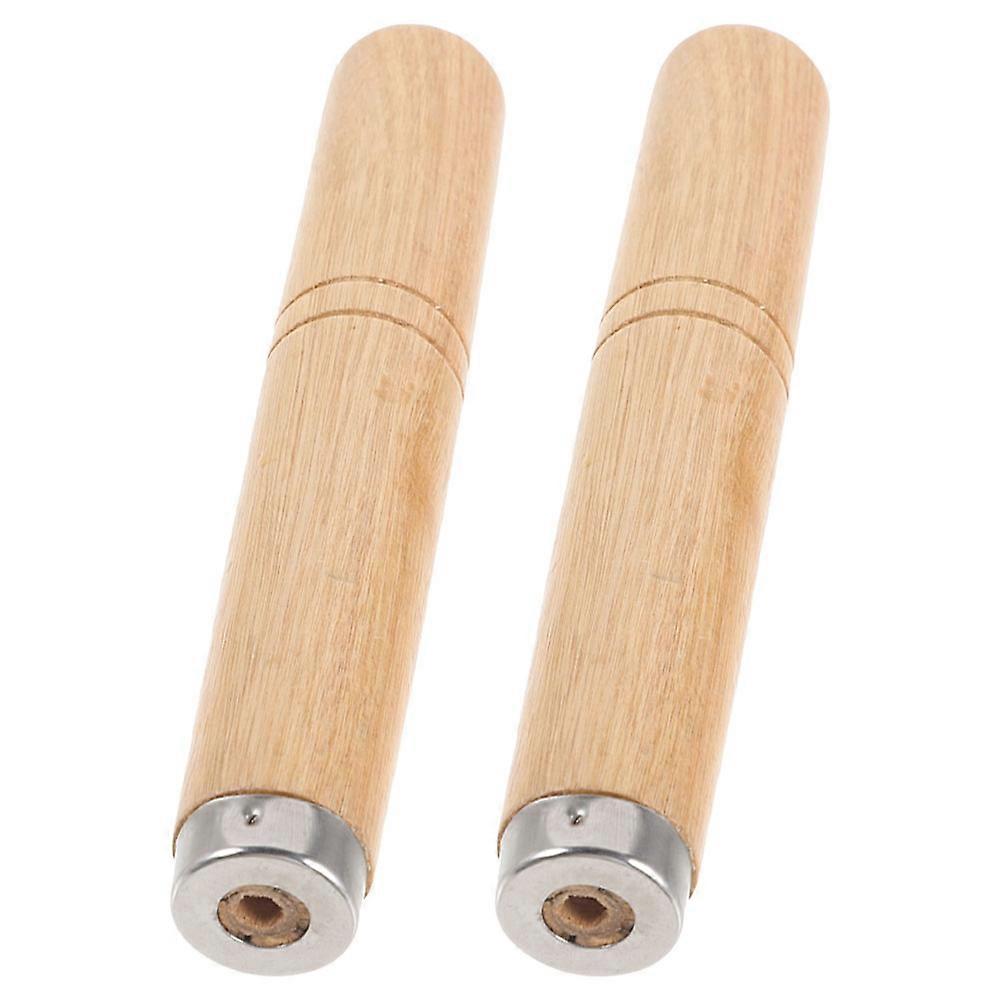 Wooden Spatula Handles for Kitchen Use Heat Resistant and Comfortable Grip Universal Fit Solid Wood Replacement Handles 2 Pieces