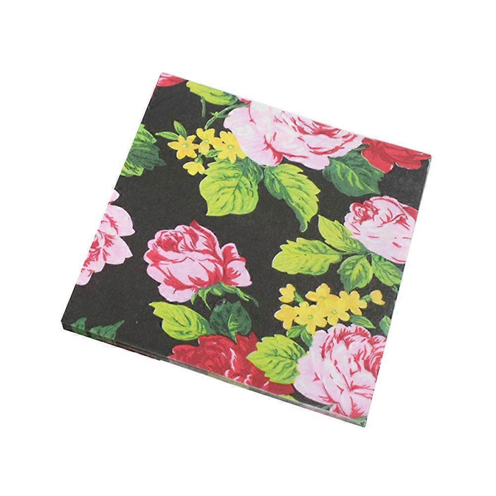 Spring Flower Napkin Multi-Colored Square For Wiping Baby Shower 20Pcs