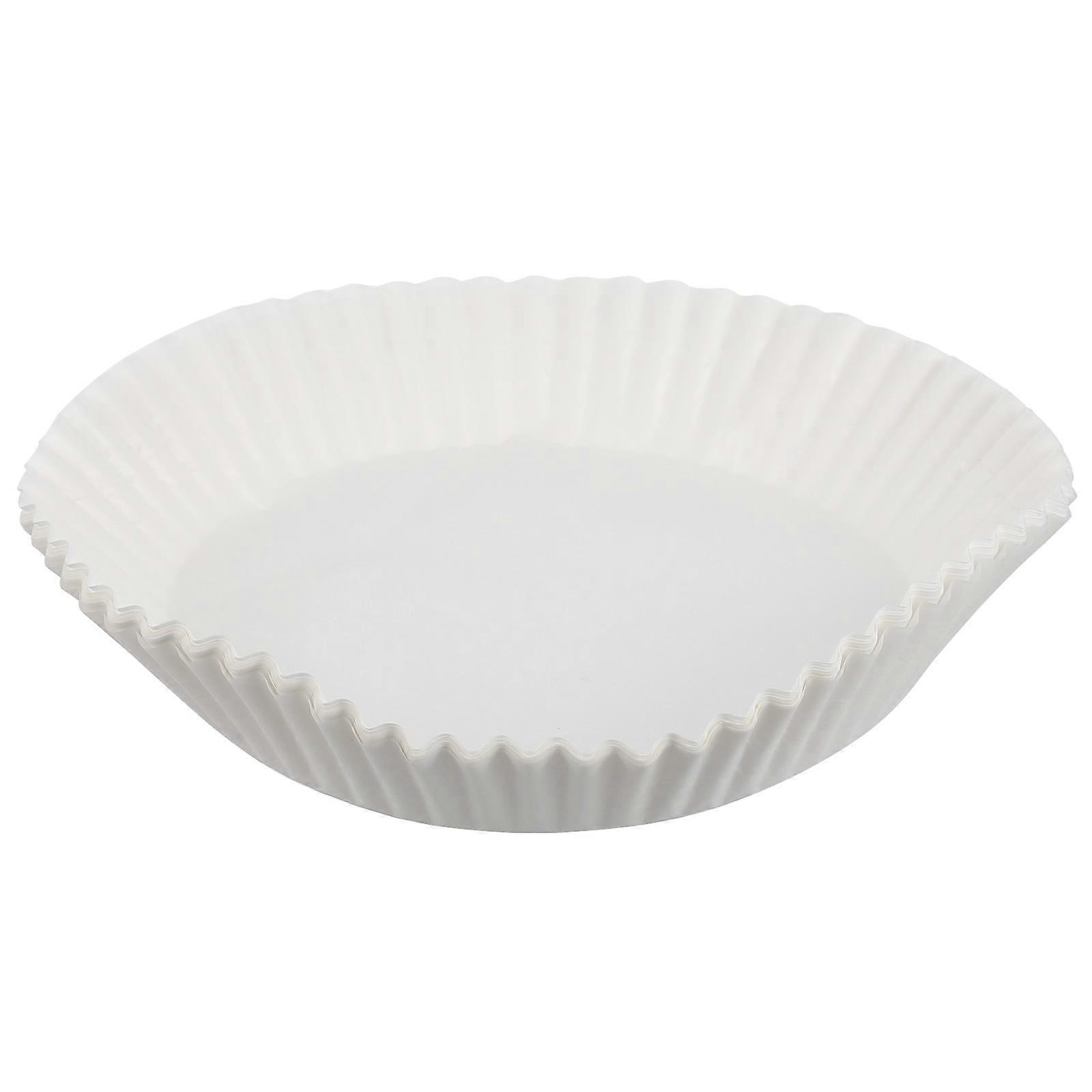 Non-Stick Baking Liner Paper Liners For Air Fryer Microwave Oven Use 16X16X4.5CM White 30Pcs