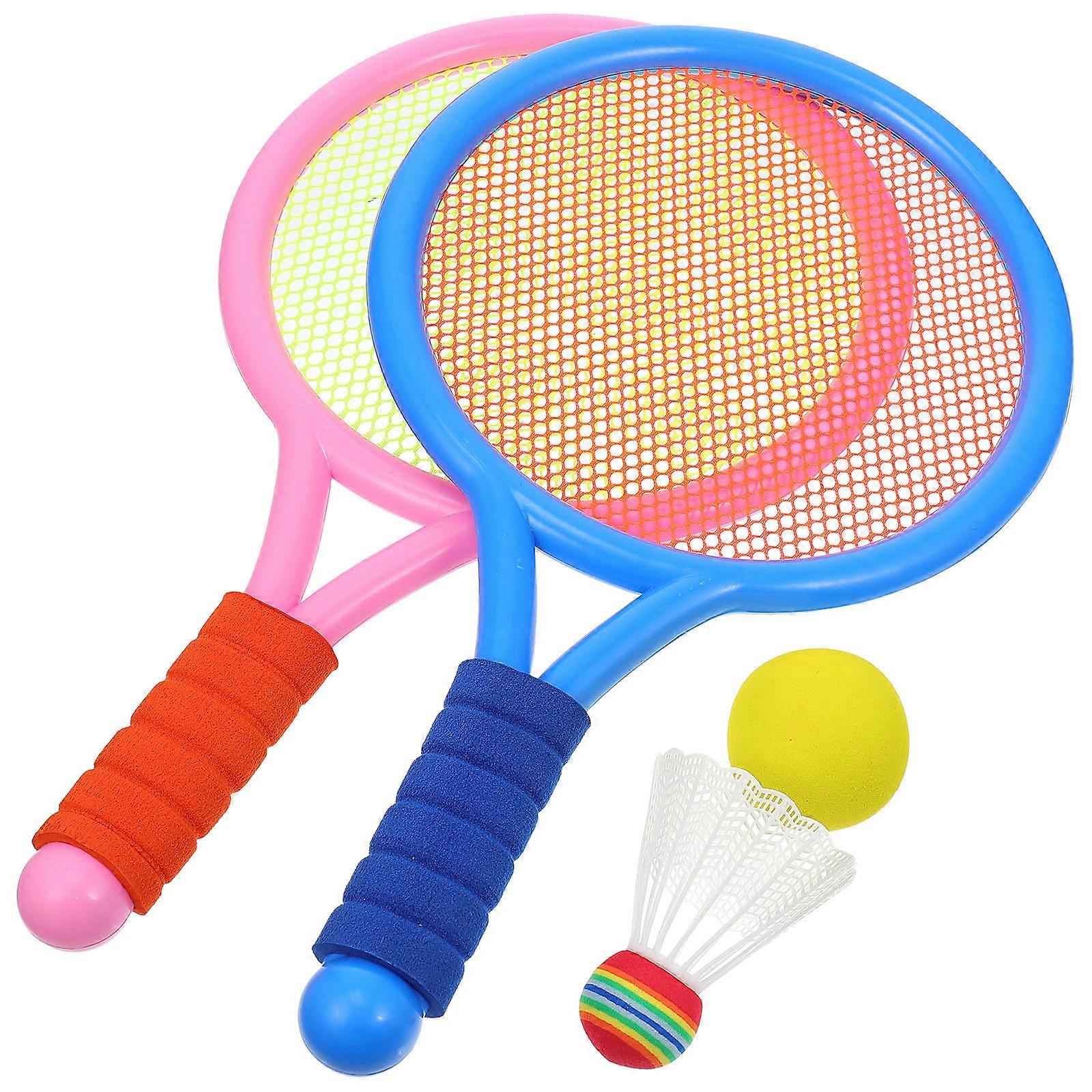 Badminton Racket Set with Skid Handle, Durable & Safe for Outdoor Training & Shuttlecocks Included