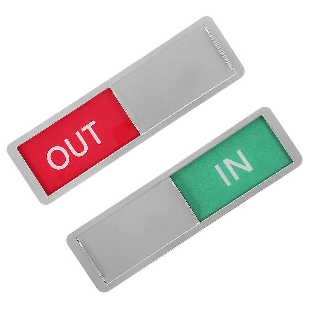 Privacy Status Sign Room Availability Indicator For Meeting Room Office Use Green Abs Material Rectangular Shape 2Pcs