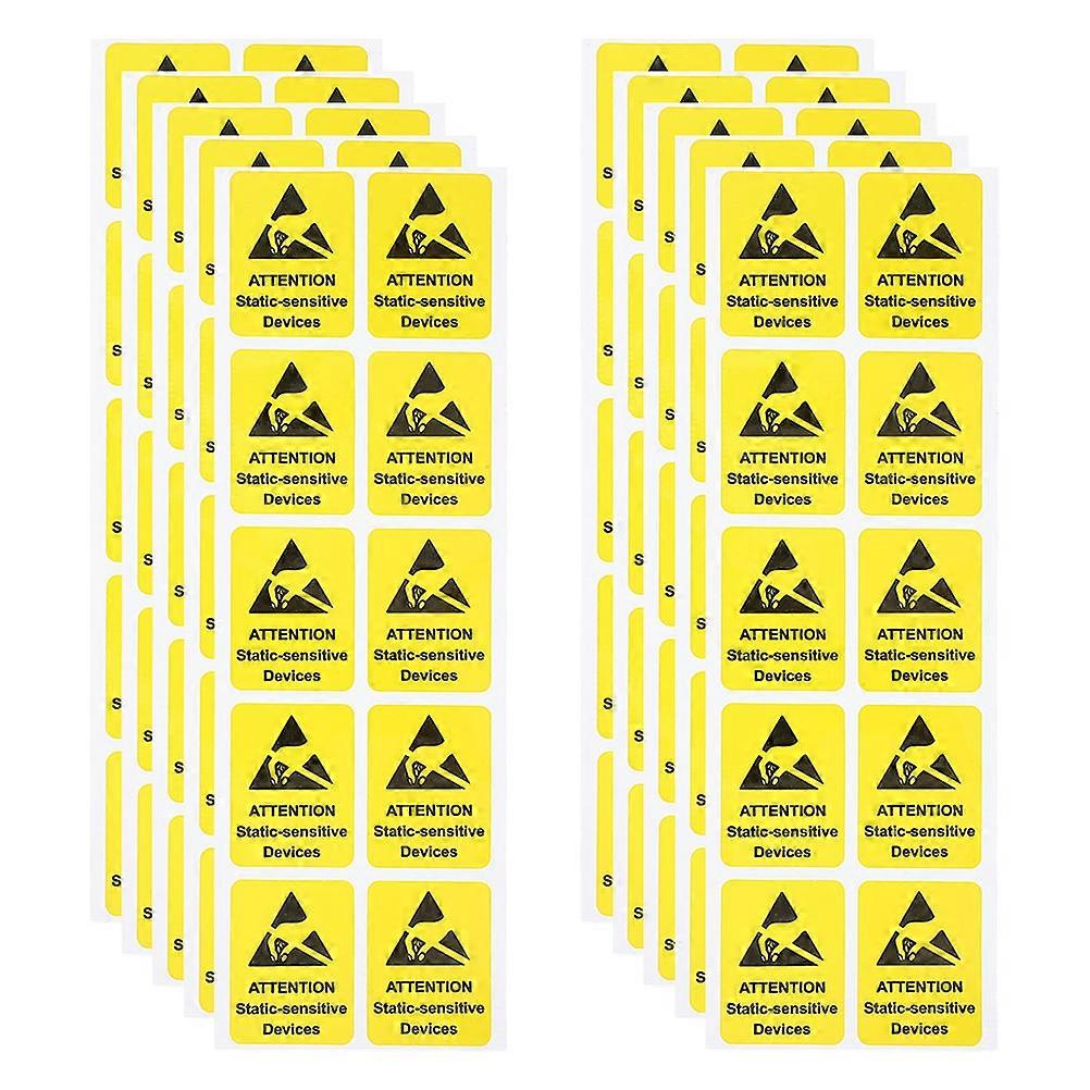 High Voltage Static Warning Stickers 100pcs Safety Decals for Electrical Areas Do Not Touch Adhesive Labels for Home, Business & Industrial Use
