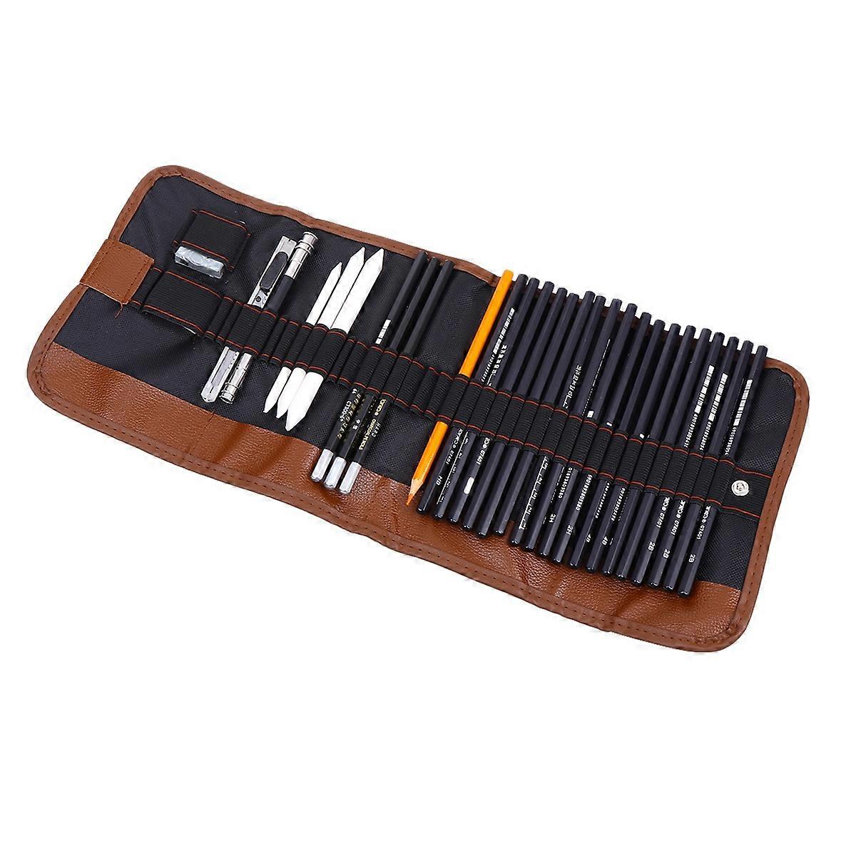 Portable Sketch Pencil Set in Assorted Colors for Painting Use 30pcs Fits Comfortably and Lightweight