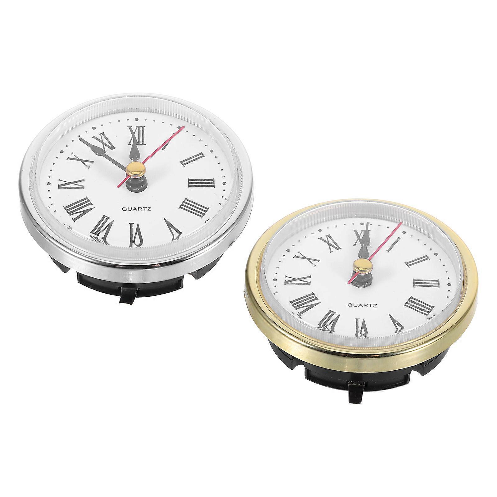 Multi Color Vintage Clock Face Insert for DIY Use with High Precision Movement and Silent Sweep Technology, 2.55 Inch