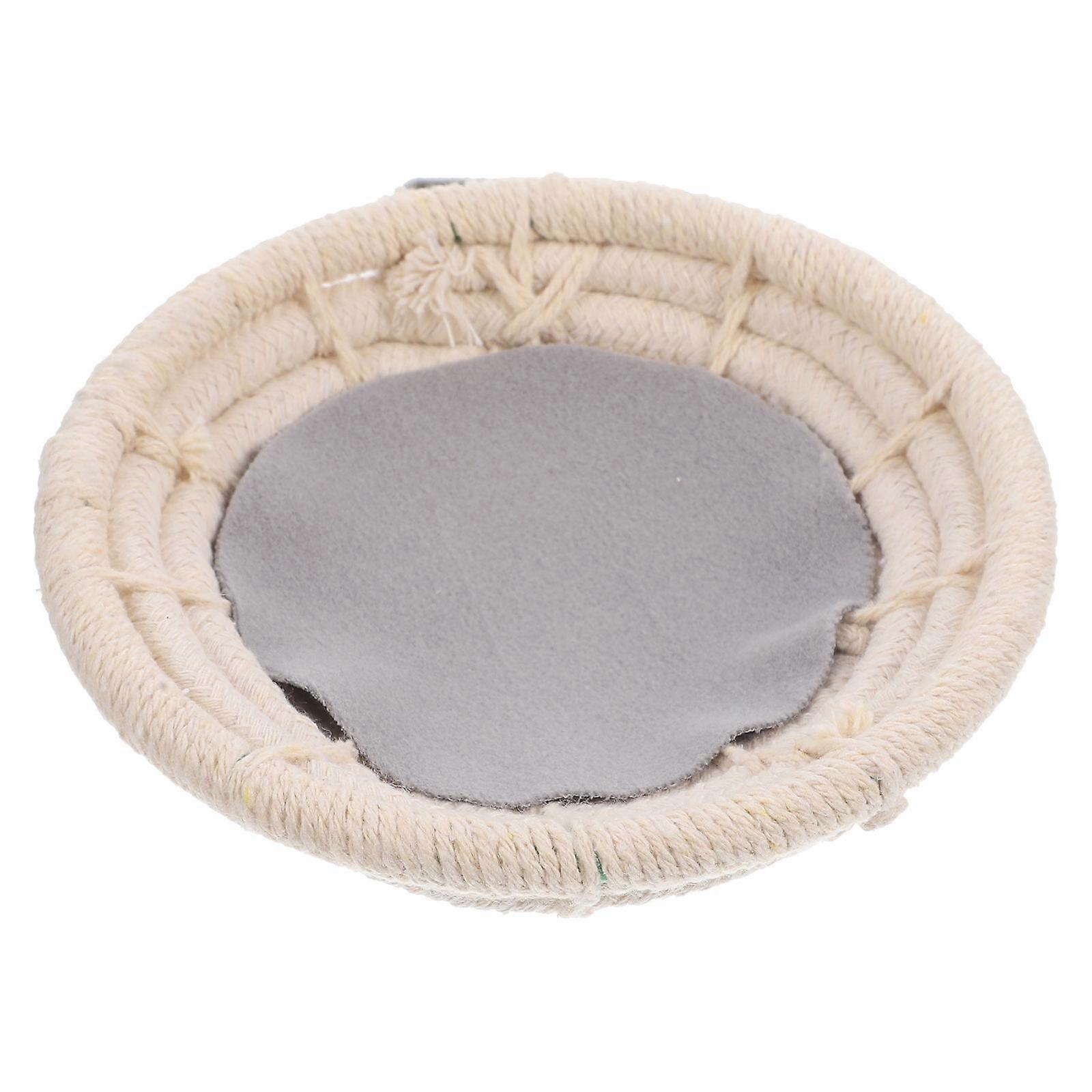 Weaving Bird Nest Hand-Weaved Hemp Round Resting Place For Pet Birds Home Use 5.3X5.3X2In 1Pack