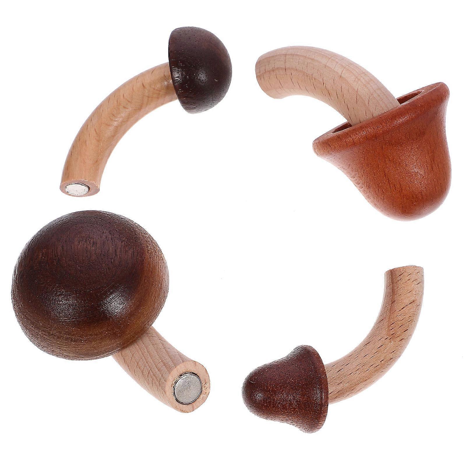 Mushroom Decor Refrigerator Magnet Message Fixing Creative Design 4Set