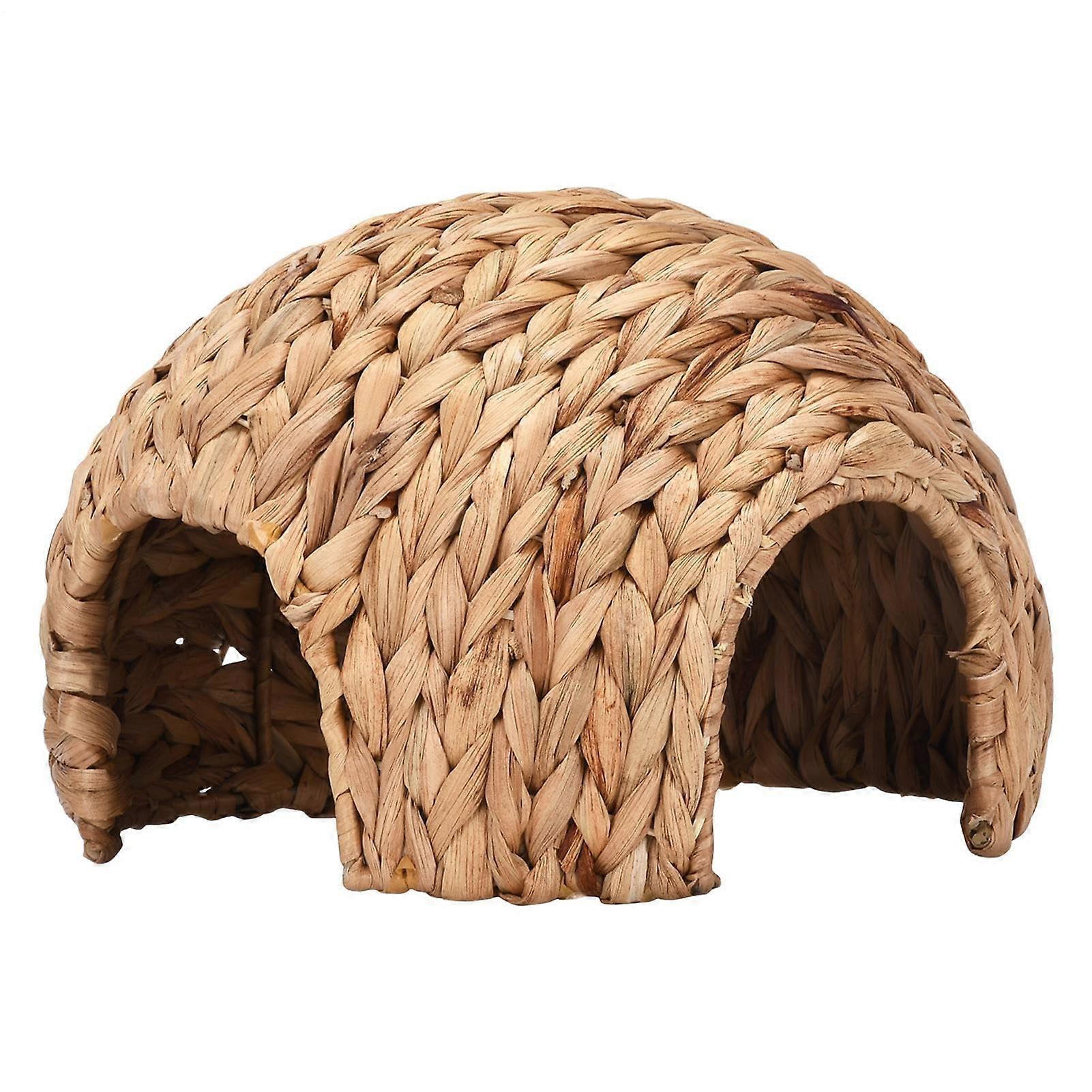 Handmade Cattail Rabbit EcoFriendly Grass Shelter for Small Pets