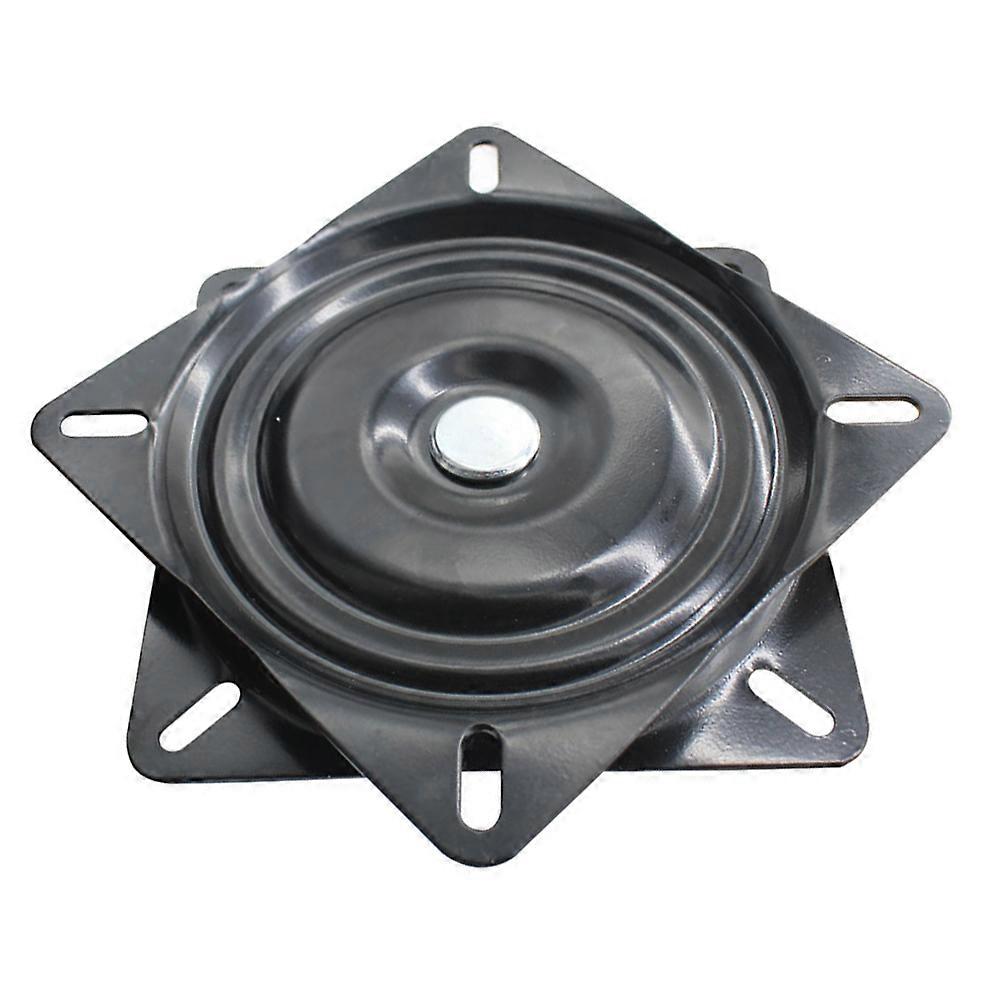Dining Table Turntable Rotating Tray For Home Use With Black Stainless Steel Material 19.4X19.4Cm Smooth Rotation 1Pcs