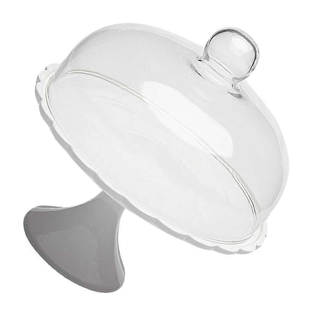 Simple Cake Plate with Cover Multipurpose Display Tray for Desserts, Pastries & Snacks, Creative Design, Easy to Handle, Hygienic Food Protection