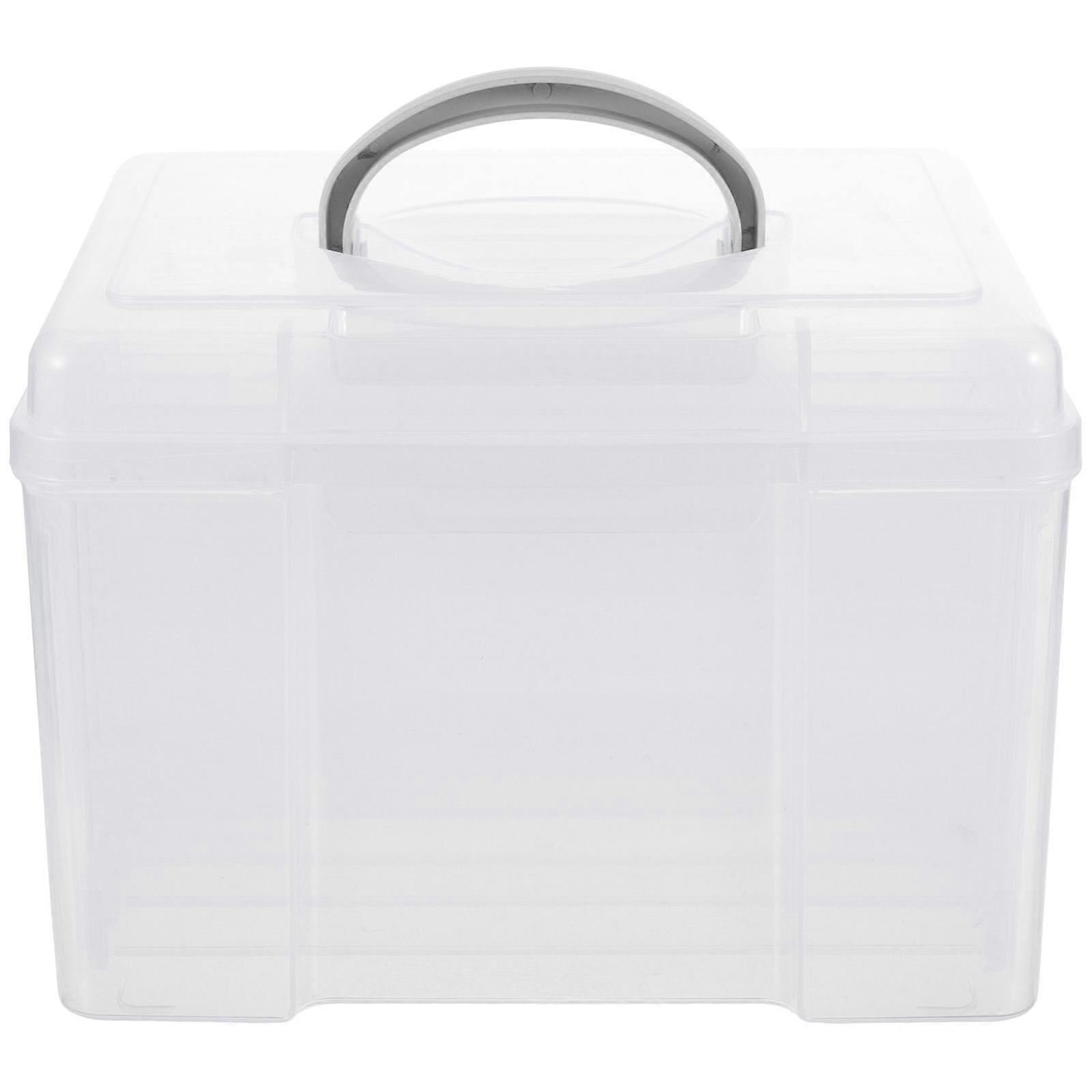 It looks like your got cut off at the end, but with the **Photo Storage Box With Lids** — an adjustable plastic organizer commonly used for storing
