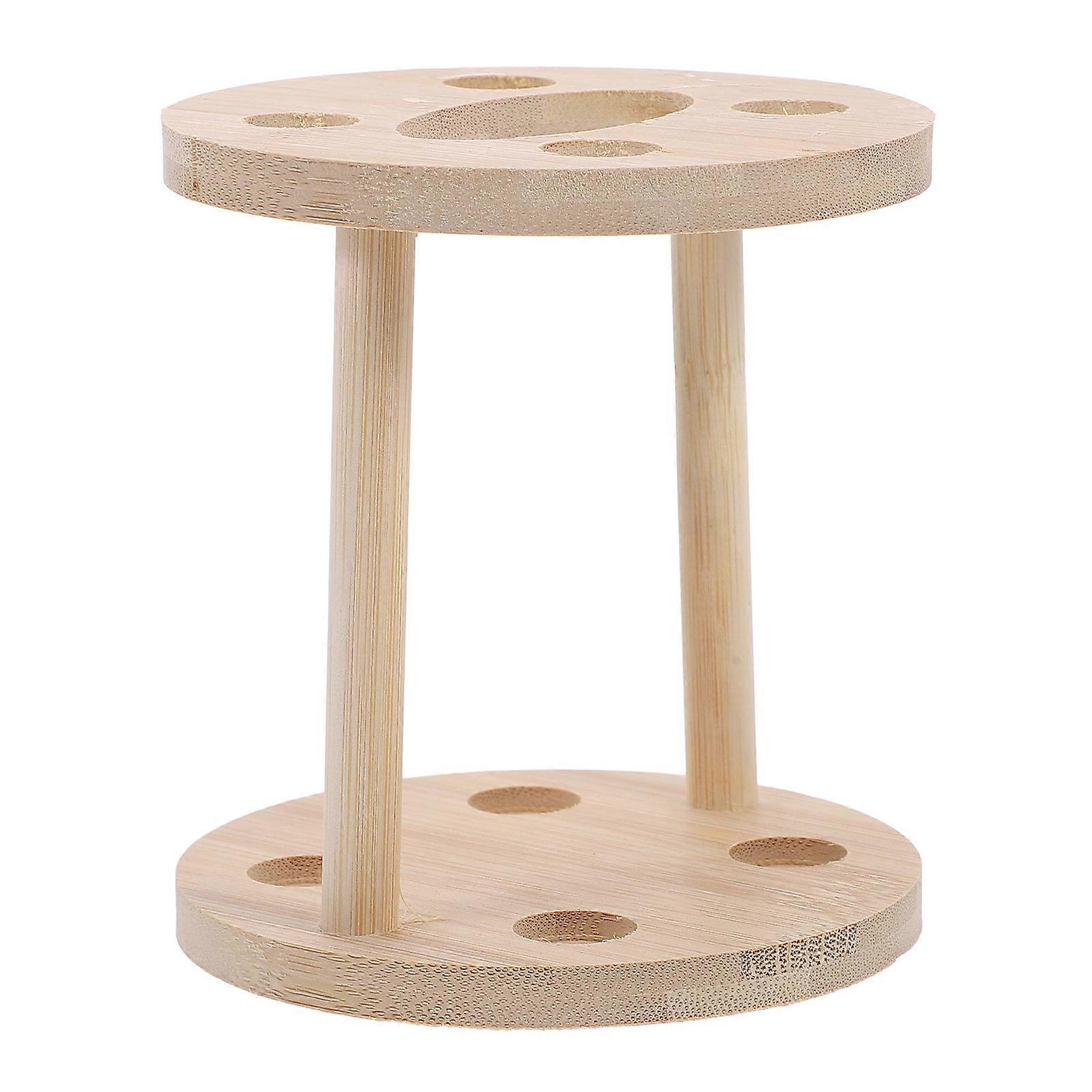 Bamboo Toothbrush Holder for Bathroom Counter 1 Set Tabletop Toothbrush Stand