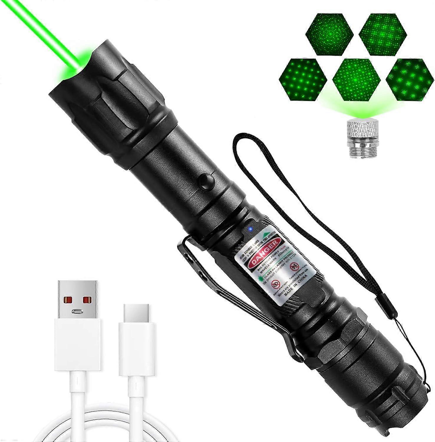 2025 Newest Long Distance Green Laser Pointer, High Power - Flashlight with Laser Pointer