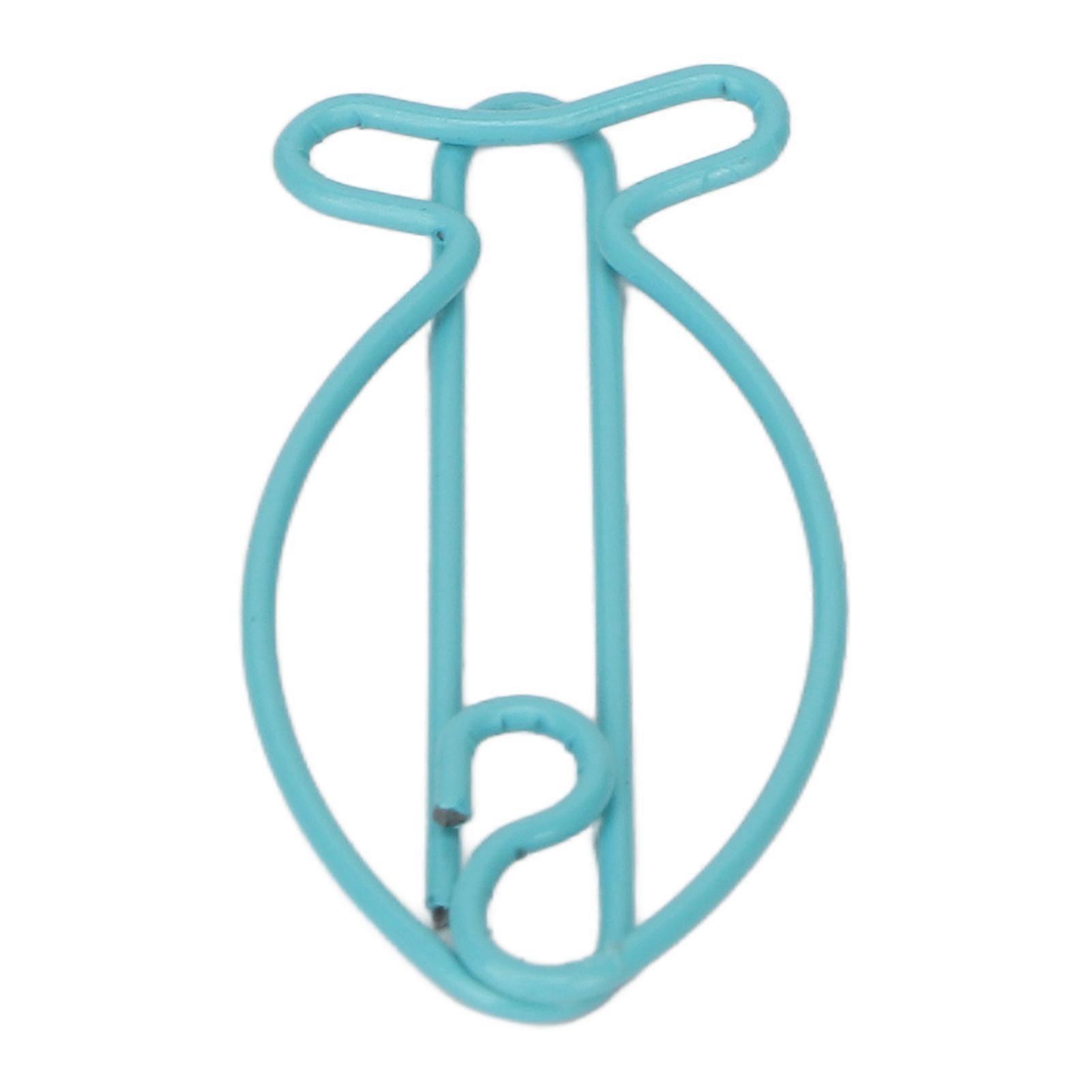 100pcs Shaped Paper Clips Fish Shape Metal Portable Office Clips for File Classification Document Organizing