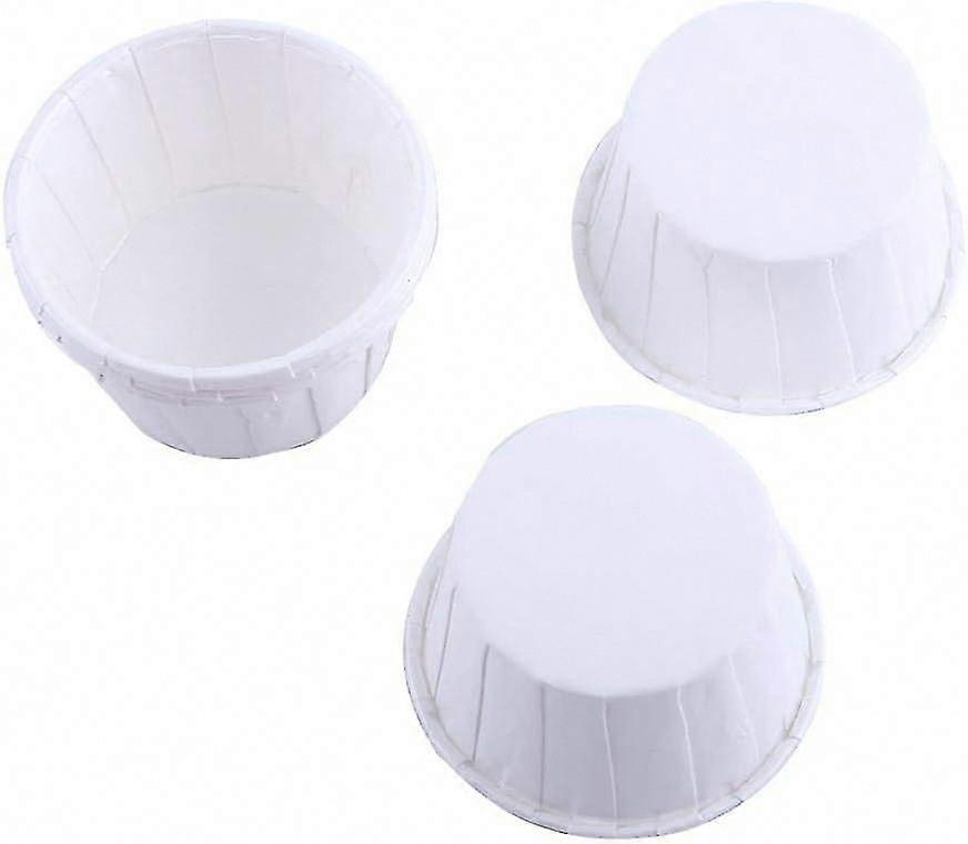 100 Parchment Baking Cups for Cupcakes & Muffins (White) - 100 Pack