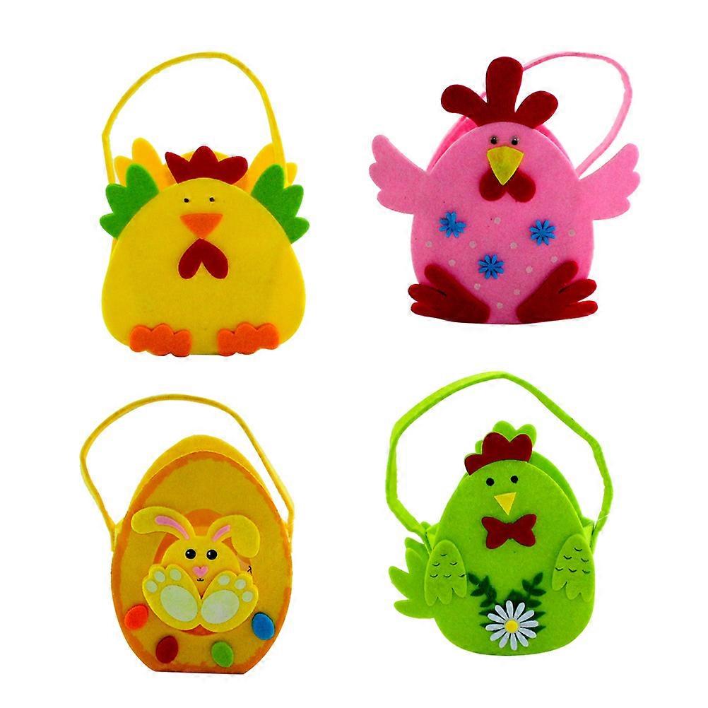 Easter Basket Made of Nonwoven Fabric for Candy Holding Portable and Assorted Color