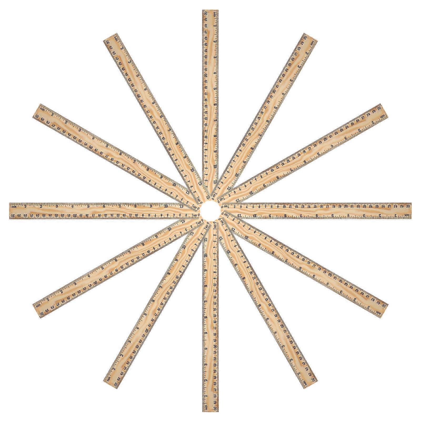 Wooden 30Cm Tailors Ruler Ideal For Precision Measuring In Crafting Tasks For Dressmakers Available In 26Set