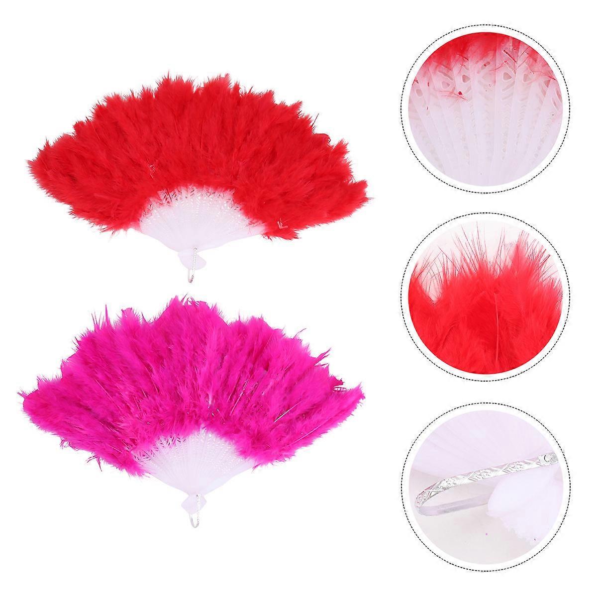 Performance Fan 2Pcs Props Ideal For Cosplay And Wall Embellishment Featuring Bright And Chic Design