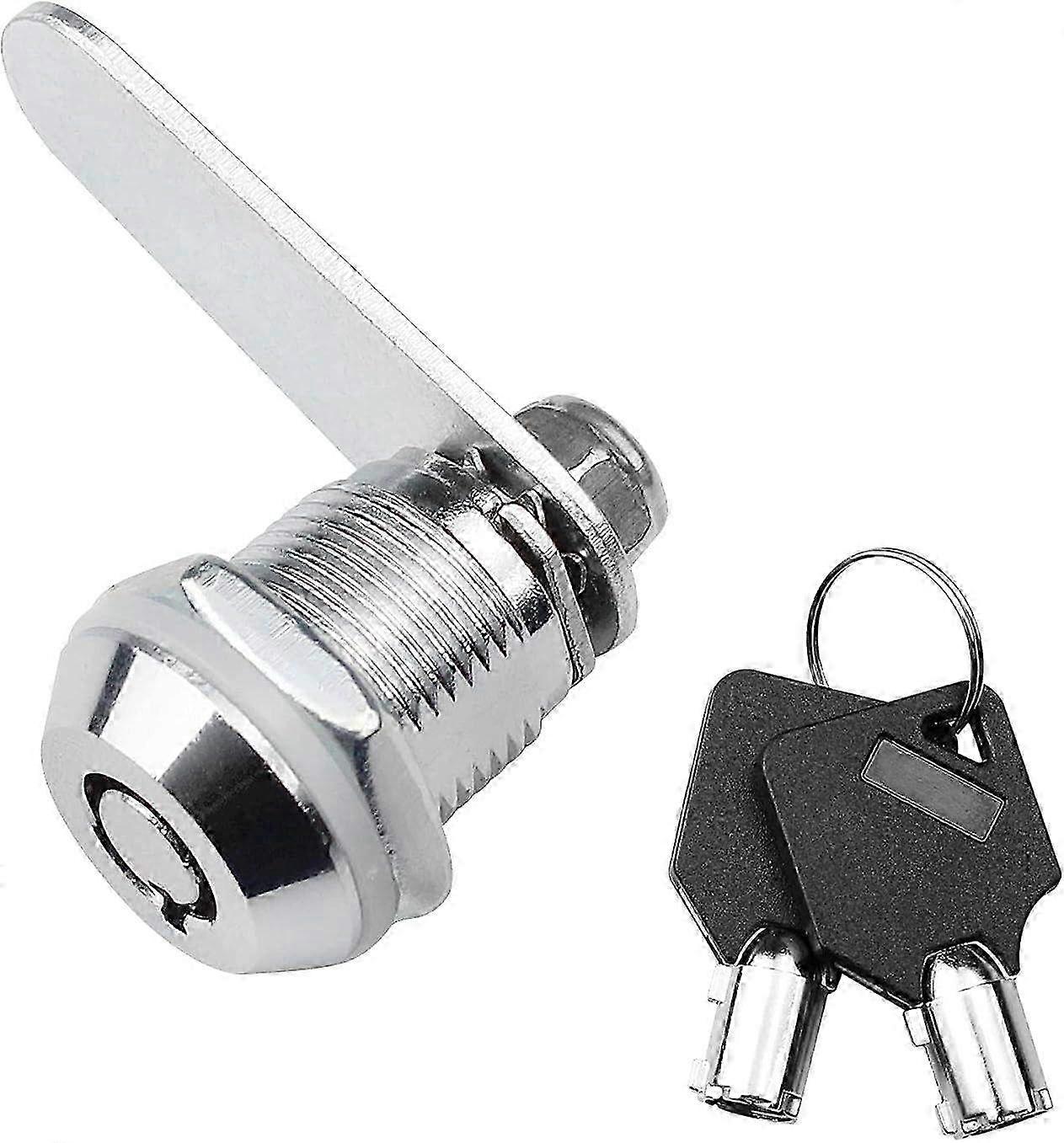 20mm Security Alloy Cabinet Door Lock - Mailbox, Drawer & Wardrobe Furniture Lock with 2 Keys in Silver Finish for Enhanced Protection
