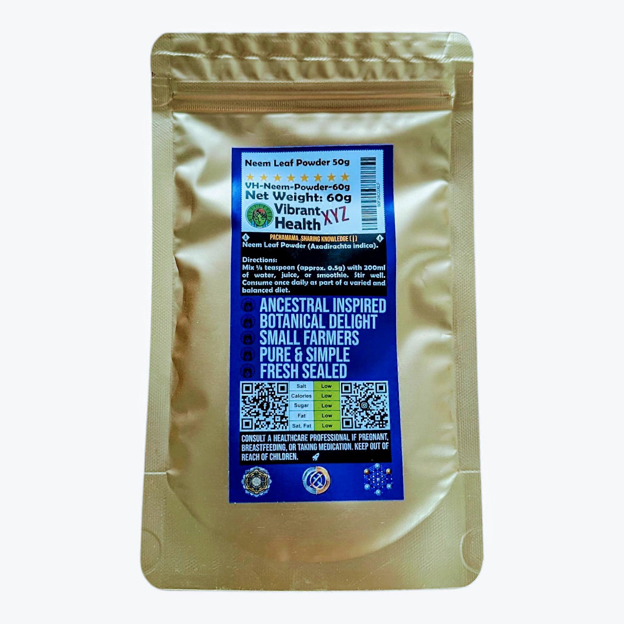 Neem Powder - Botanical Fresh Vibrant Health XYZ 50g