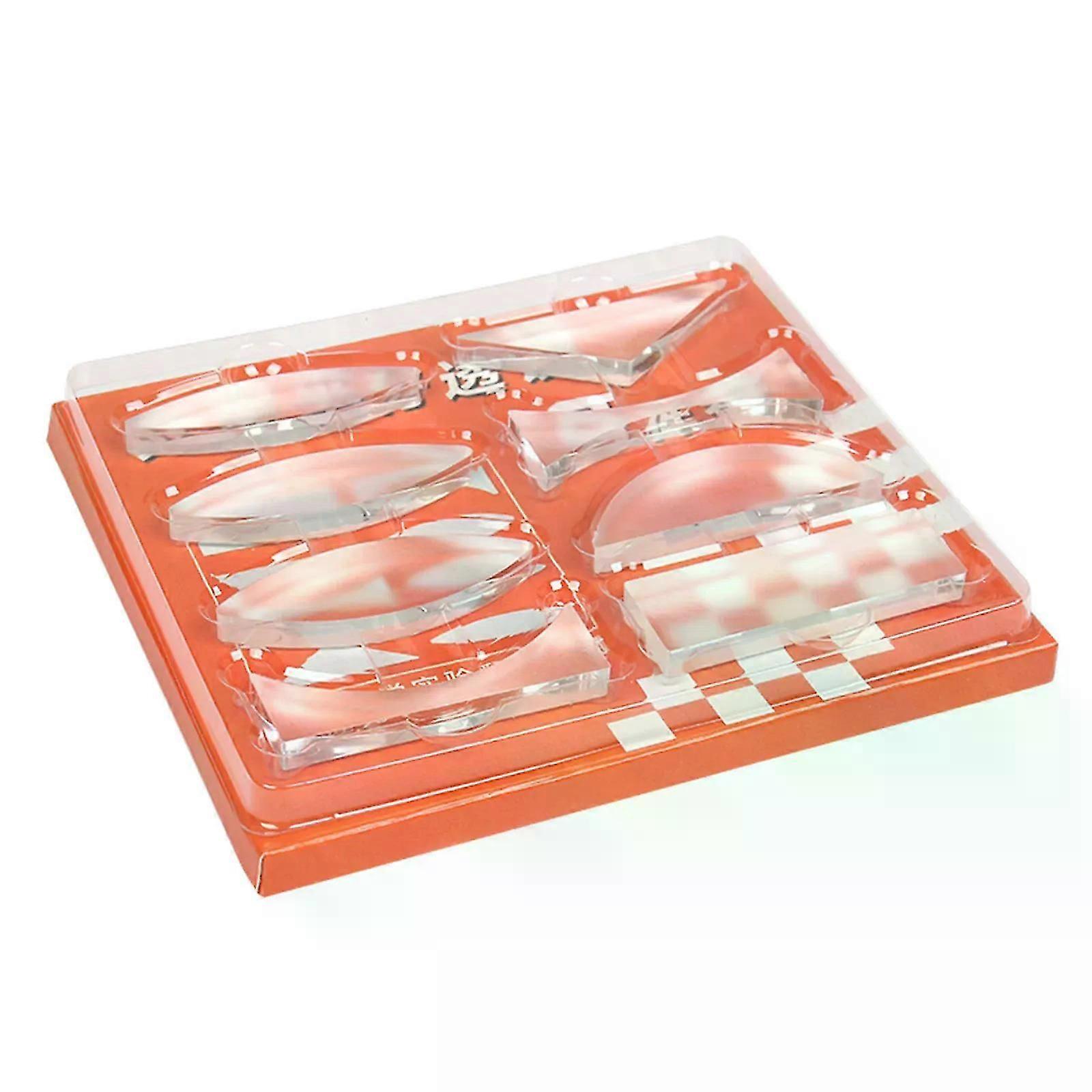 8pcs Optical Science Set with Prism Lens and Mirror for Kids