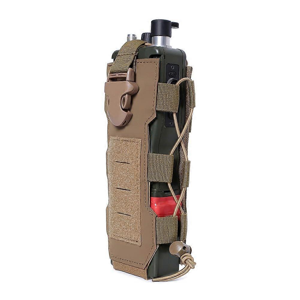 Functional water bottle holder with MOLLE attachments for hiking and travel (Khaki)