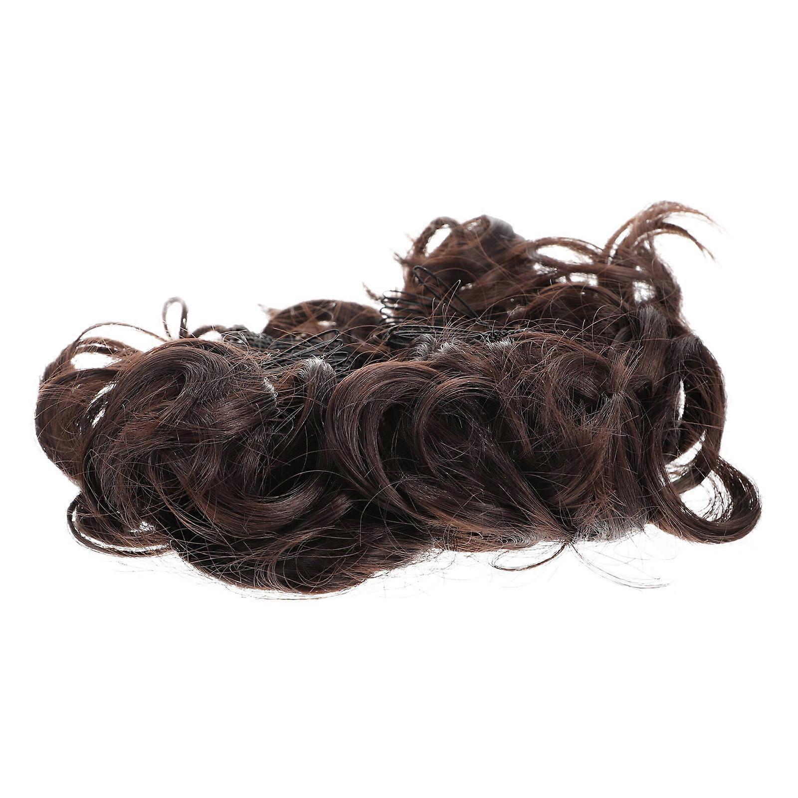 エレガントなショートカーリーヘアアクセサリーナチュラルなウィッグ