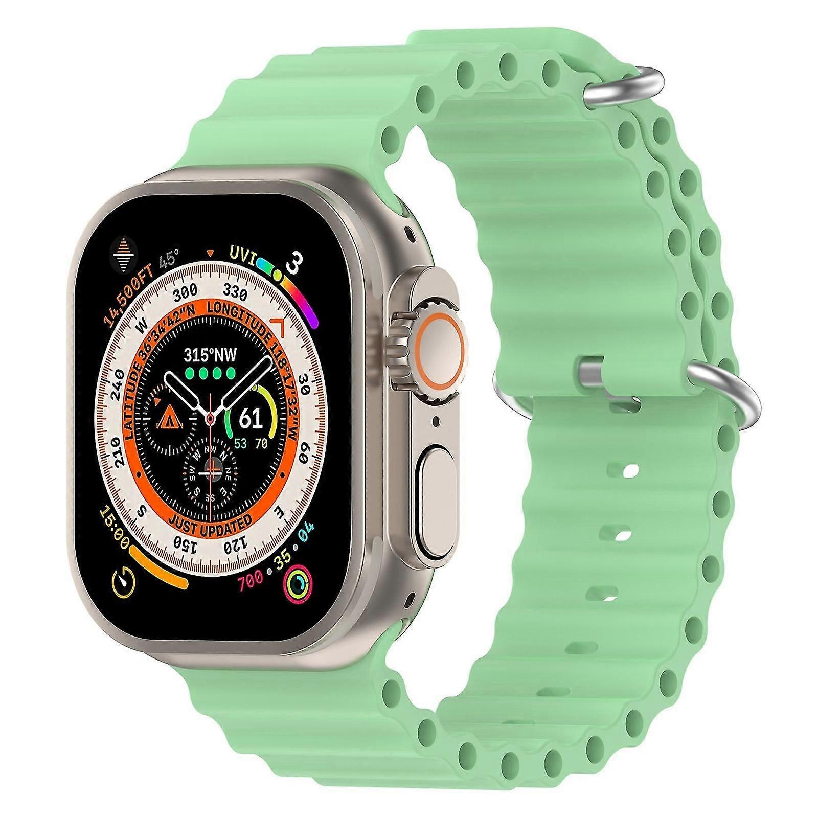 حزام ساعة سيليكون المحيط ل Apple Watch Ultra 49 مم / السلسلة 8&7 45 مم / SE 2&6&SE&5&4 44 مم