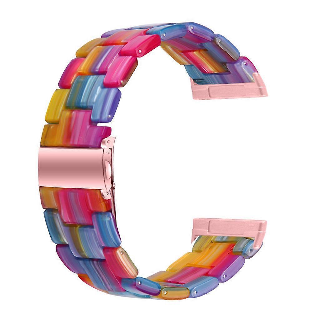 Resin Watch Bands for Men and Women Durable Comfortable Assorted Color Strap with Special Buckle Design Fits Versa3/Sense