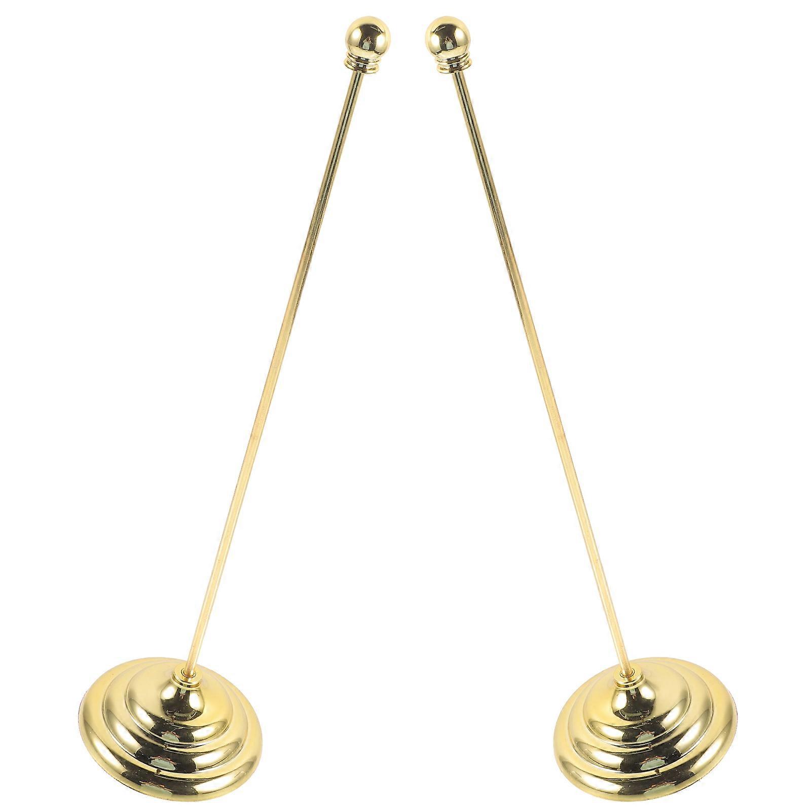 Small Flag Pole Desktop Flag Pole Adornment with 2Pcs Plastic Holders