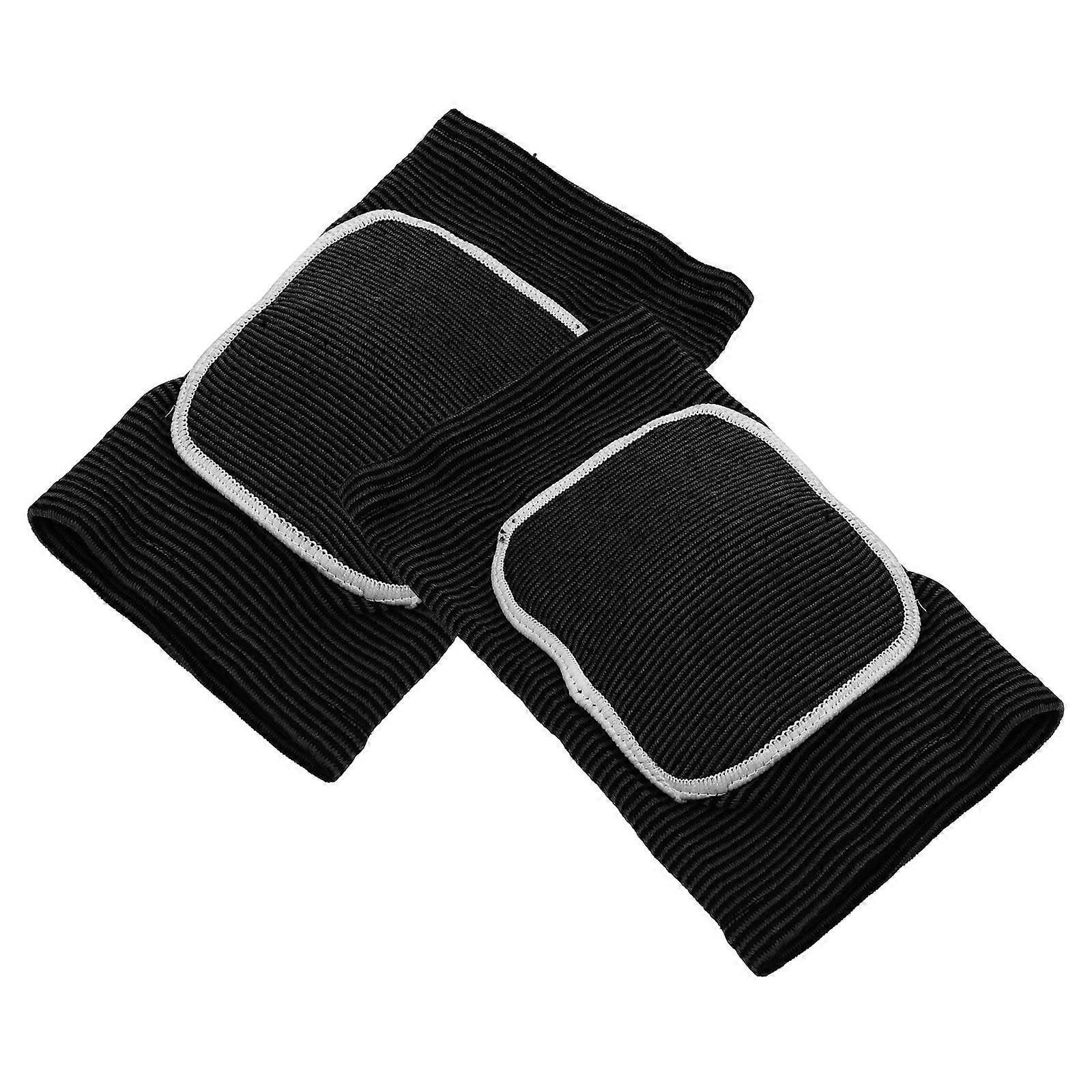 Exercise Knee Pads For Adults And Children 7.9X4.3X0.4in Durable Black Protection 2Pcs