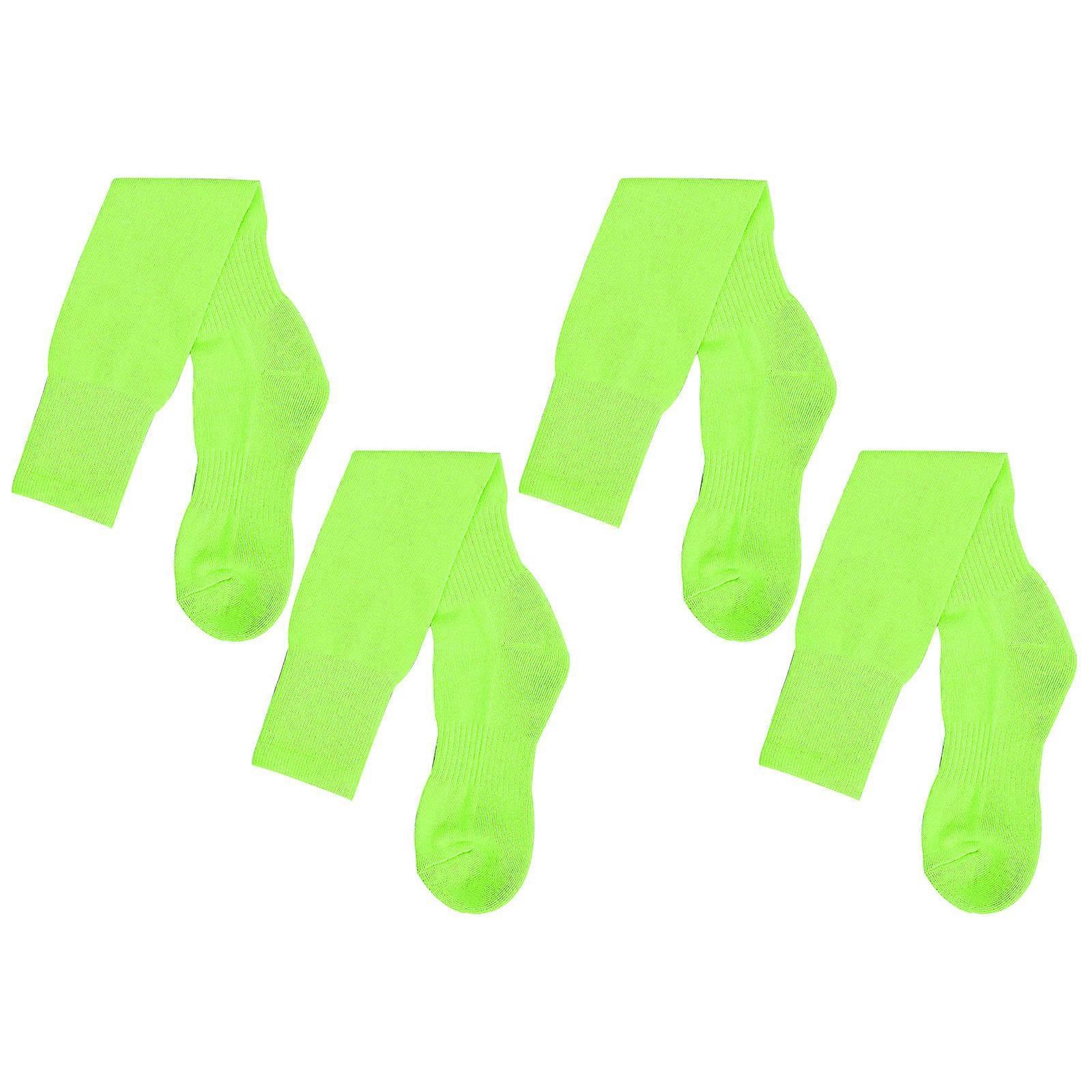 Comfortable Knee-High Sports Socks For Men And Women Suitable For Running And Skiing Light Green 2 Pairs