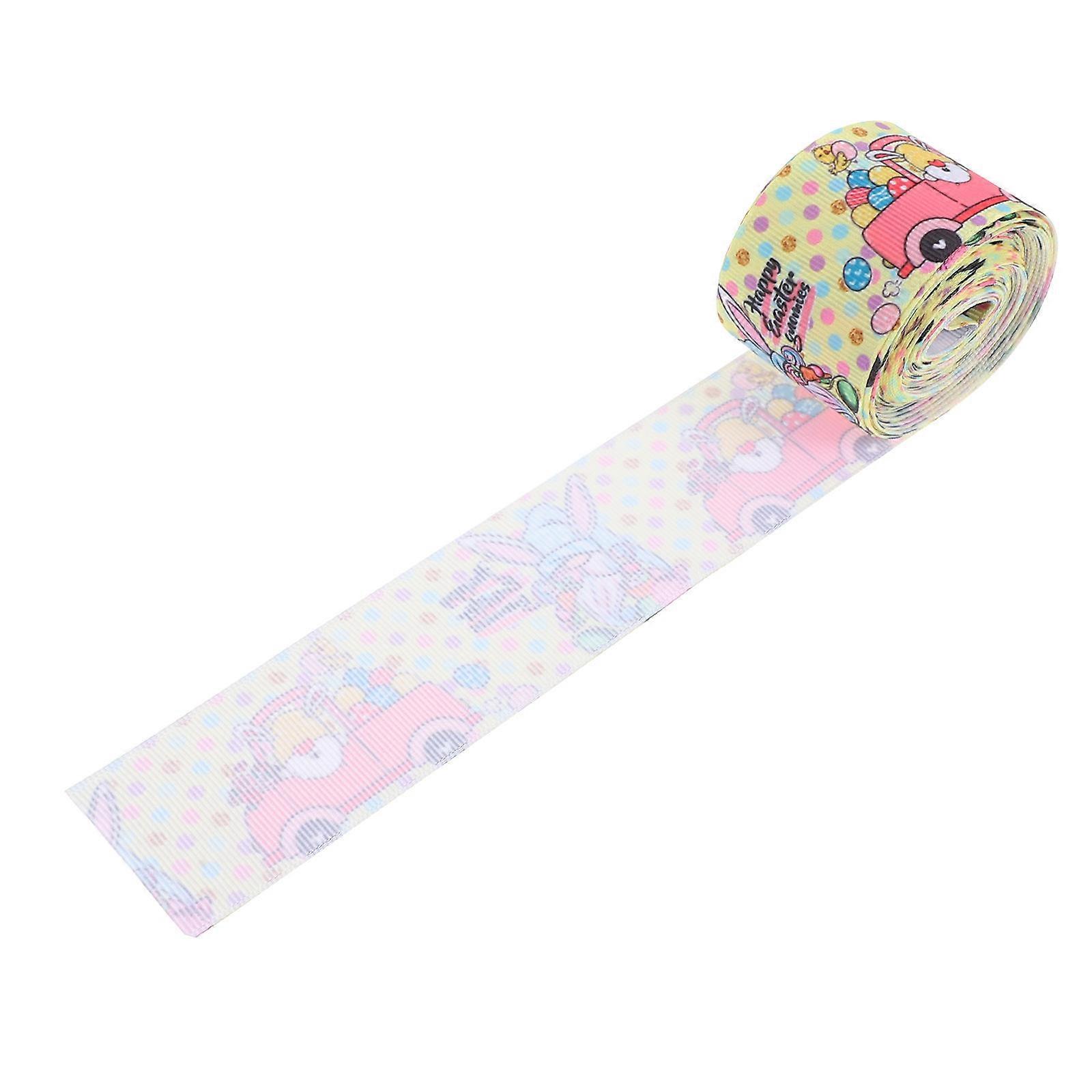 Durable Polyester Ribbon 1 Roll 457CM Classic Easter Design Suitable For Craft Enthusiasts And Candy Box Decoration