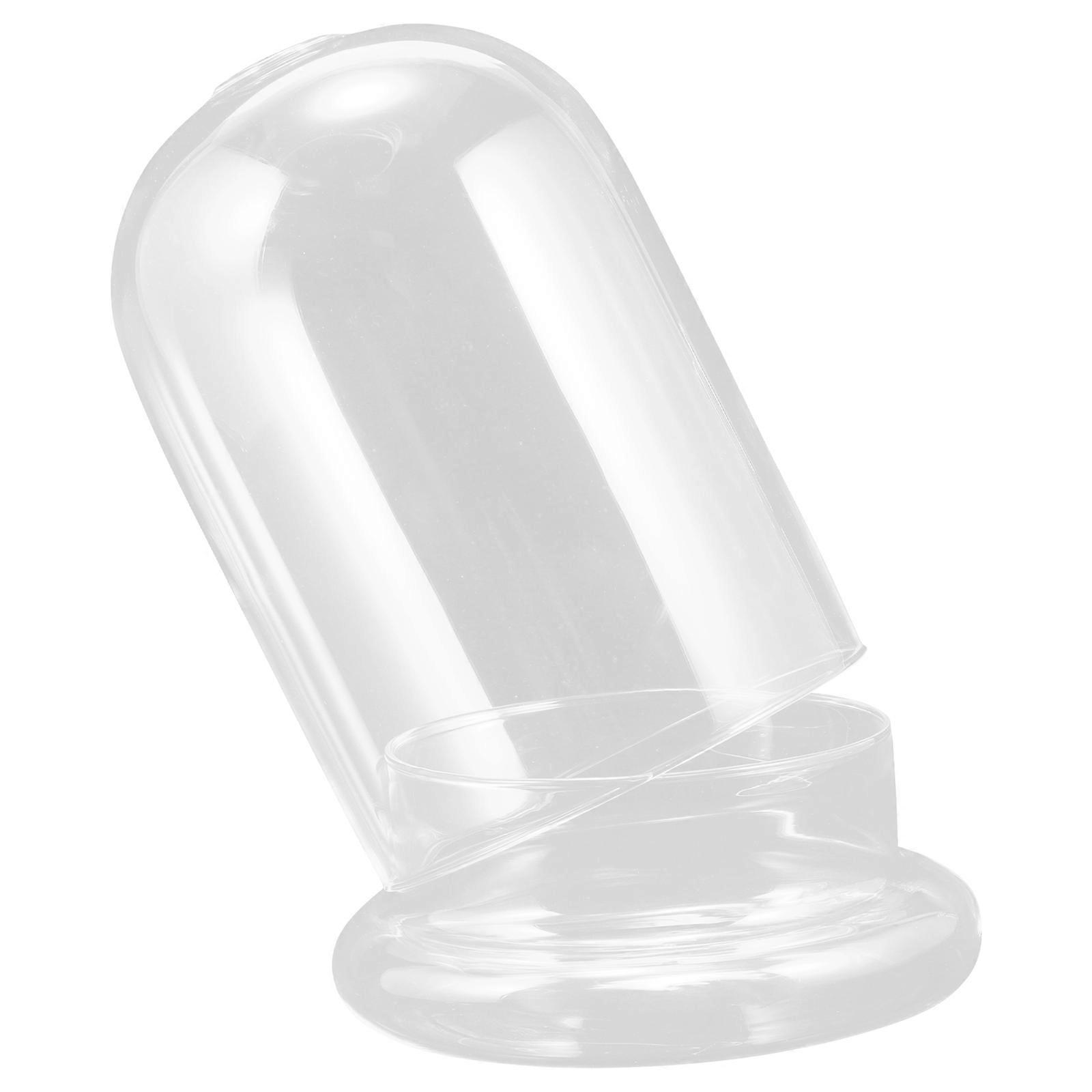 Glass Dome Terrarium With Base Suitable For Home Decoration 7.9X5.9X5.9in Protective Covering 1 Set